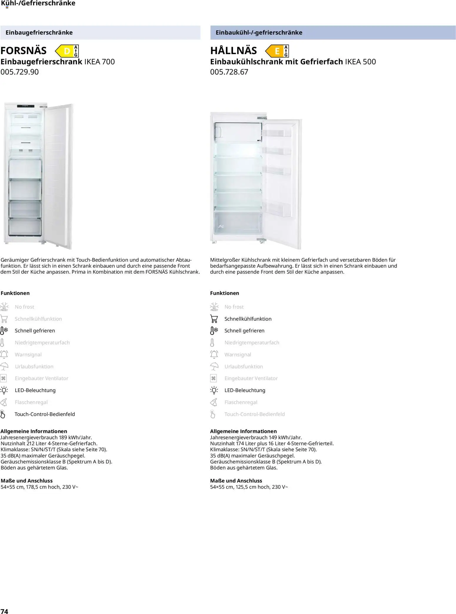 Ikea Elektrogeräte – gültig ab 02.01.2026 | Seite: 74 | Produkte: Ventilator, Schrank, Küche, Kühlschrank