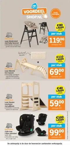 Luxe Klimrek incl. kussen, Veelzijdige speelgym met klimelementen, glijbaan en klimboog - Voorbeeld van een folder van Albert Heijn, geldig van 05-10-2026 | Pagina: 38 | Producten: Kussen