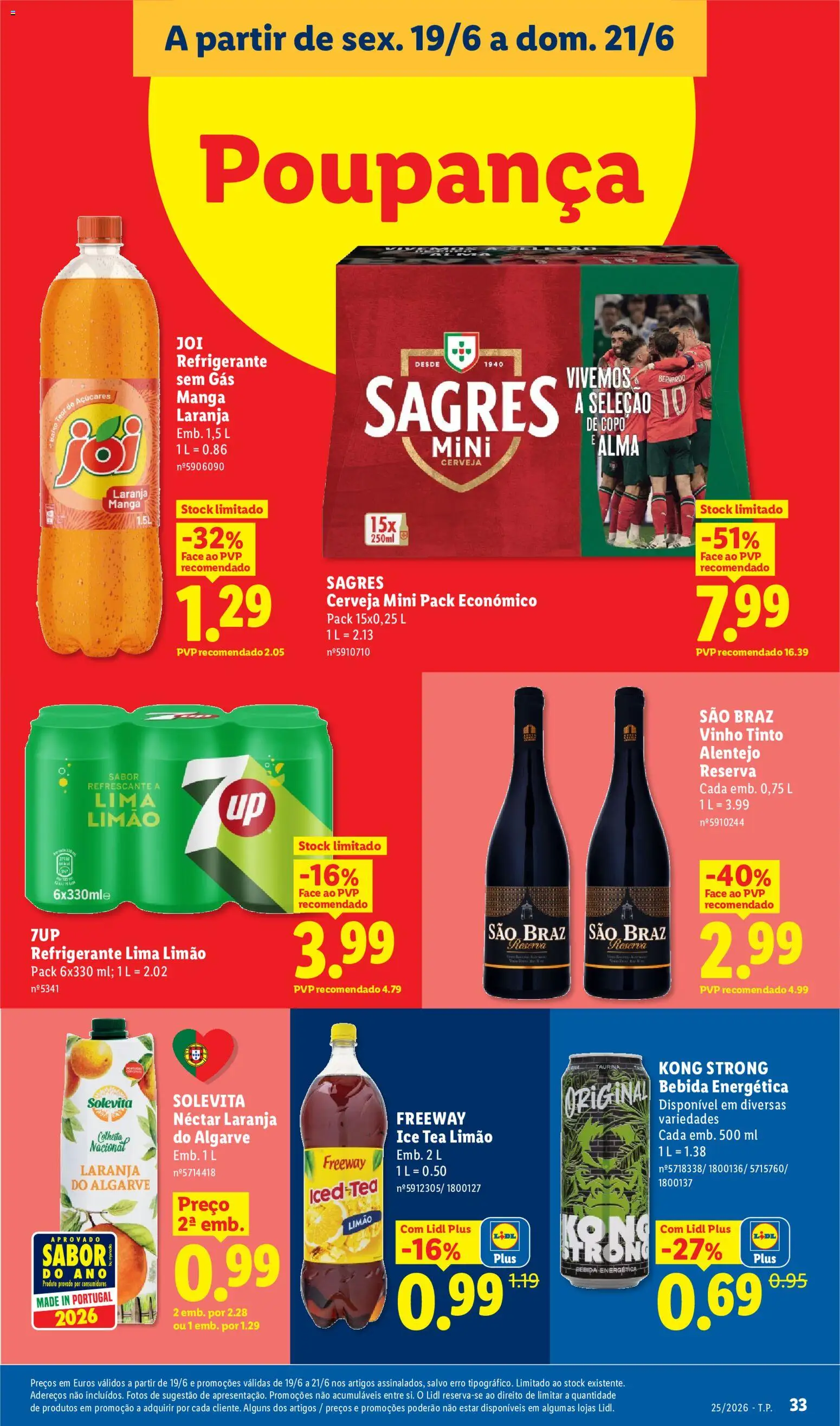 Lidl folheto │ válido de 15.06.2026 | Página: 33 | Produtos: Refrigerante, Vinho, Cerveja, Bebida