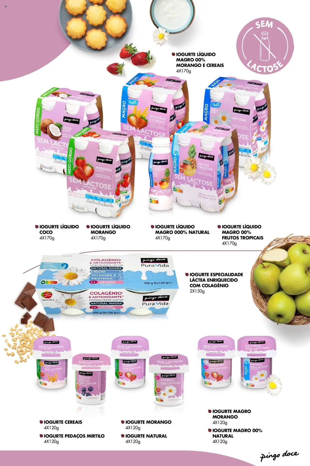 Pingo Doce Catálogo-Sem Lactose │ válido de 07/05/2024 | Página: 5 | Produtos: Cálcio, Leite, Iogurte, Cereais