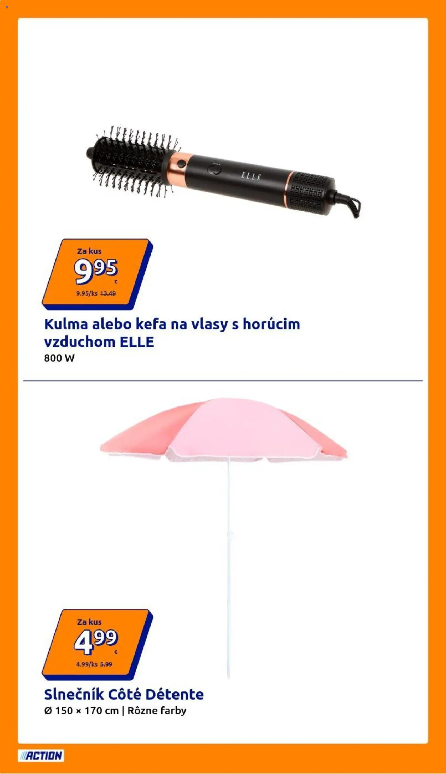 Nové Action akcie – leták je platný od 15.07.2026 | Strana: 4 | Produkty: Kulma, Kefa, Slnečník