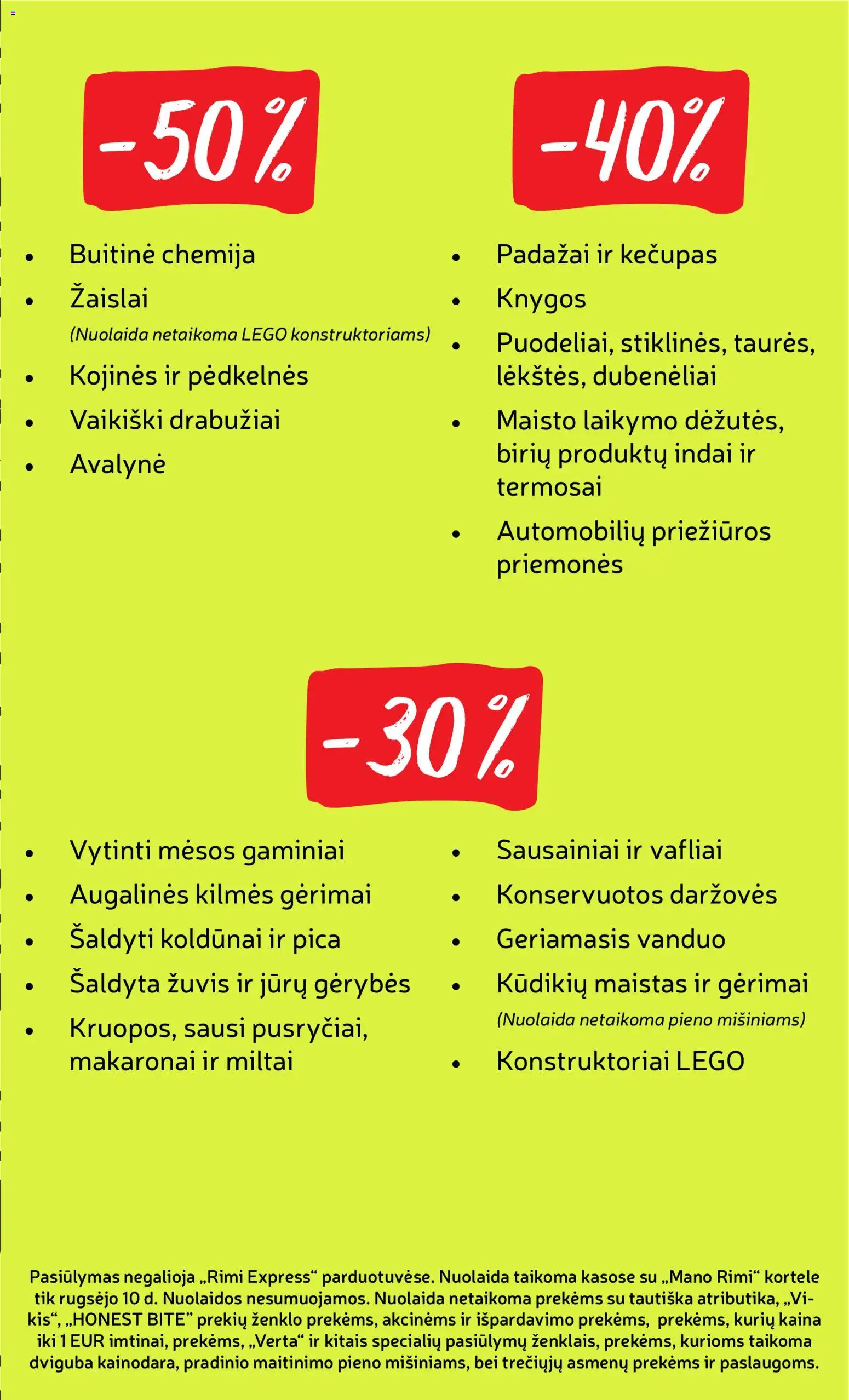Rimi akcijos nuo 2026.09.08 | Puslapis: 3 | Prekių: Sausainiai, Indai, Žuvis, Makaronai