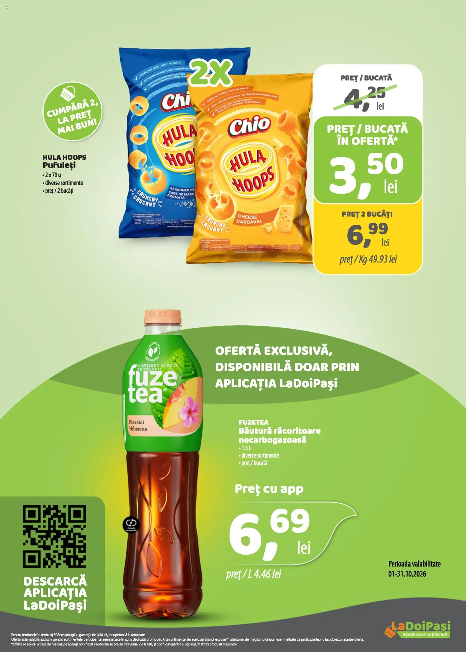 Noul catalog LaDoiPași – valabil de la 16.10.2026 | Pagină: 9 | Produse: Aplică, Bautura racoritoare, Pufuleți, Sare