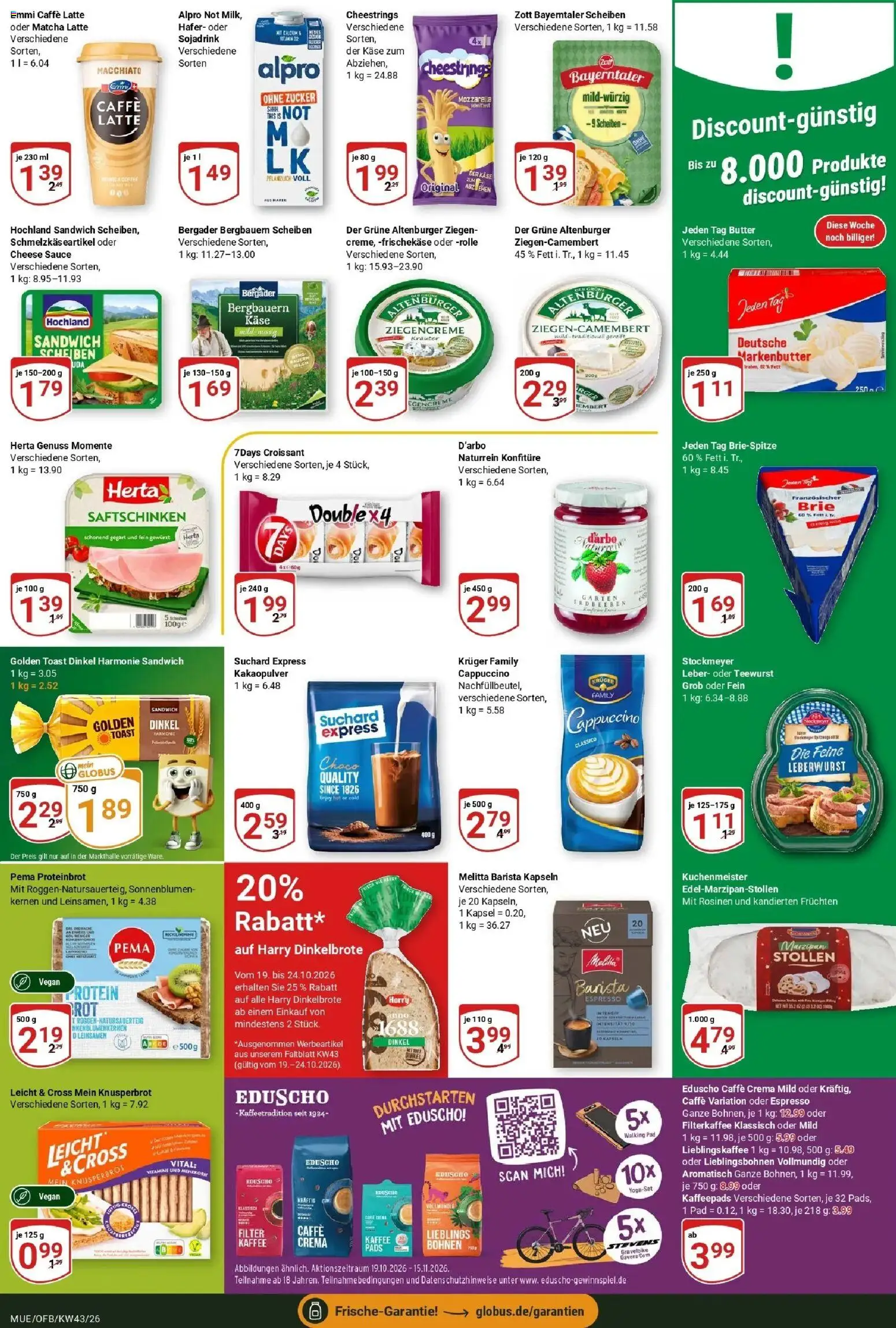 Globus Prospekt Mühldorf (ab 19.10.2026) » Angebote online | Seite: 11 | Produkte: Melitta, Toast, Walking, Creme
