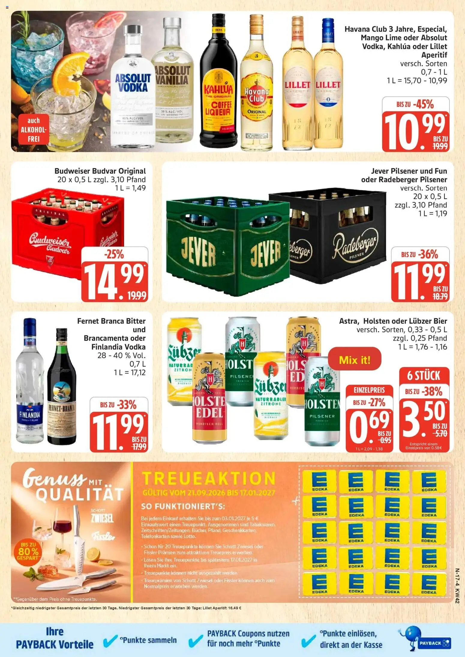 Edeka Prospekt Rostock (ab 12.10.2026) » Angebote Online | Seite: 17 | Produkte: Havana club, Lillet, Vodka, Fernet