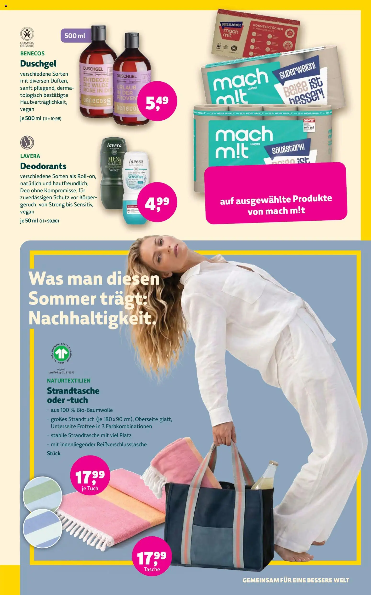 BioMarkt Prospekt – gültig ab 03.06.2026 | Seite: 17 | Produkte: Tasche, Strandtuch, Duschgel