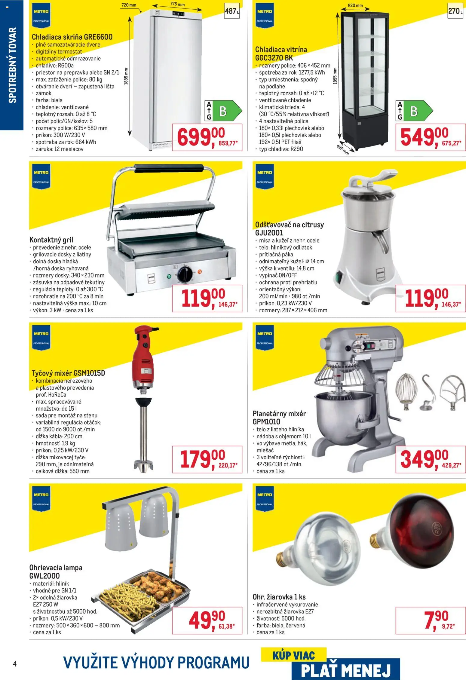 Nové Metro akcie – leták je platný od 12.08.2026 | Strana: 4 | Produkty: Gril, Skriňa, Lampa, Žiarovka