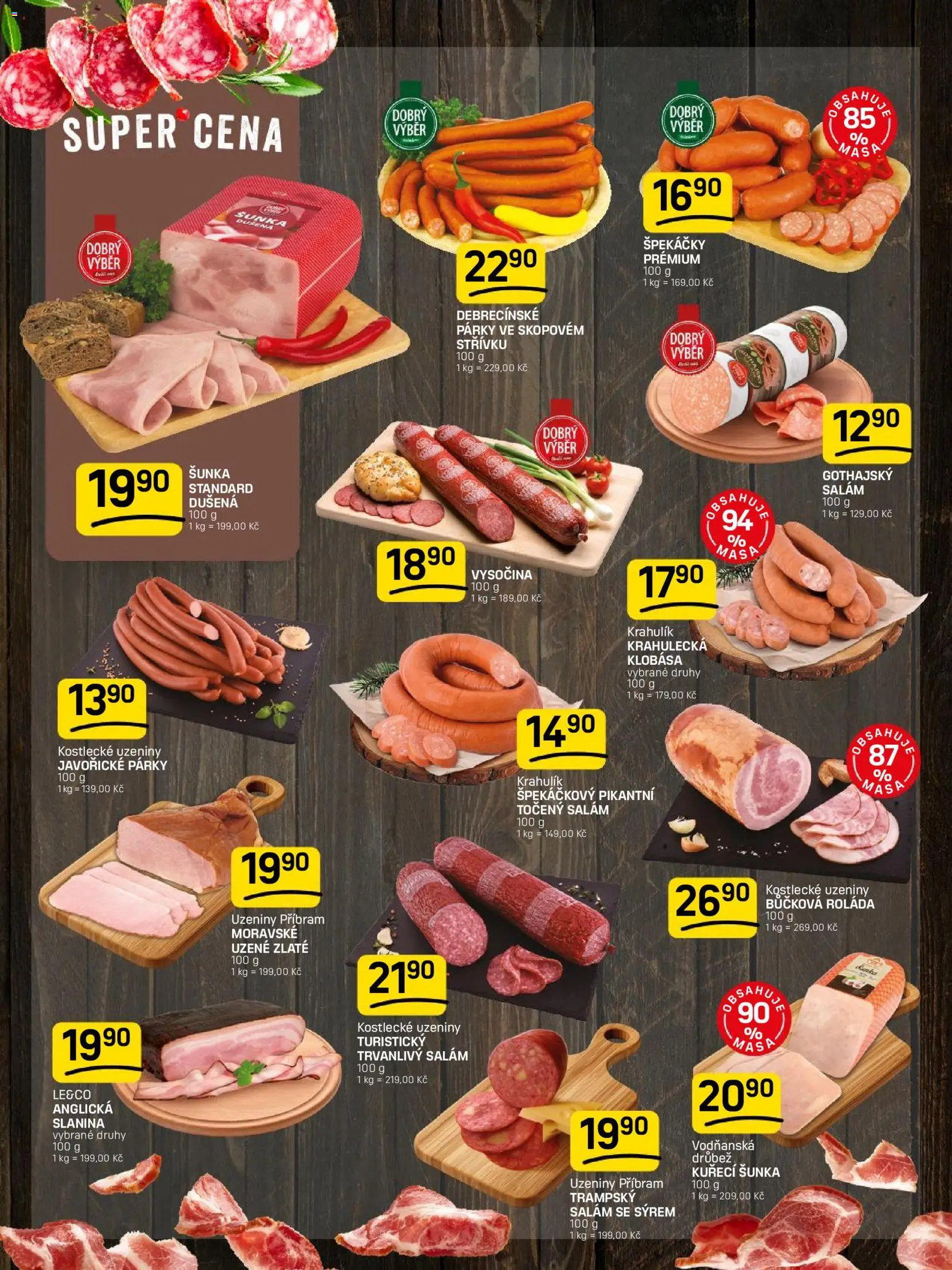 Flop leták od 24.06.2026 | Strana: 2 | Produkty: Klobása, Kuřecí šunka, Vysočina, Slanina