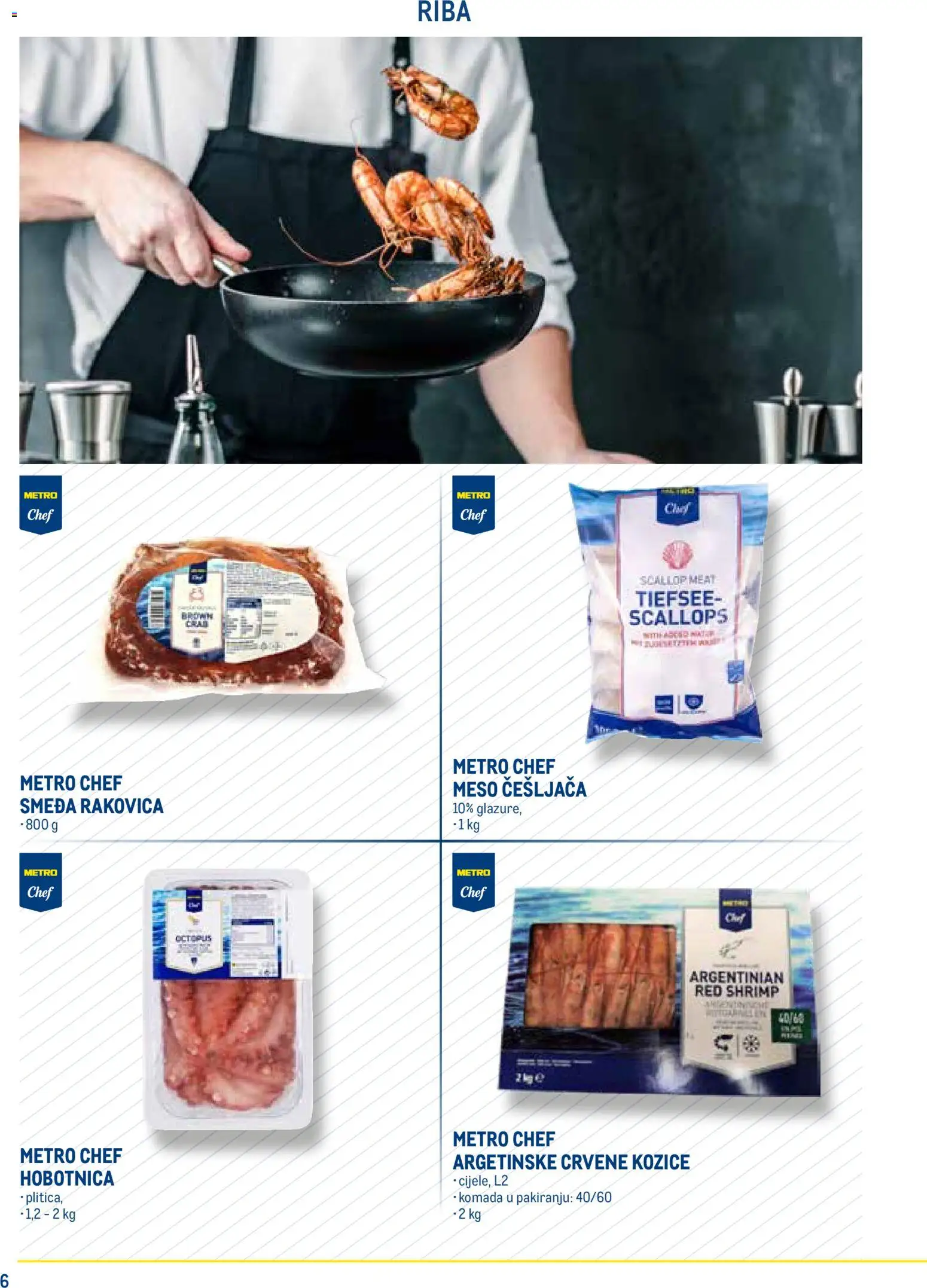 Metro katalog | vrijedi od 03.06.2026 | Stranica: 6 | Proizvodi: Hobotnica, Meso, Riba, Kozice