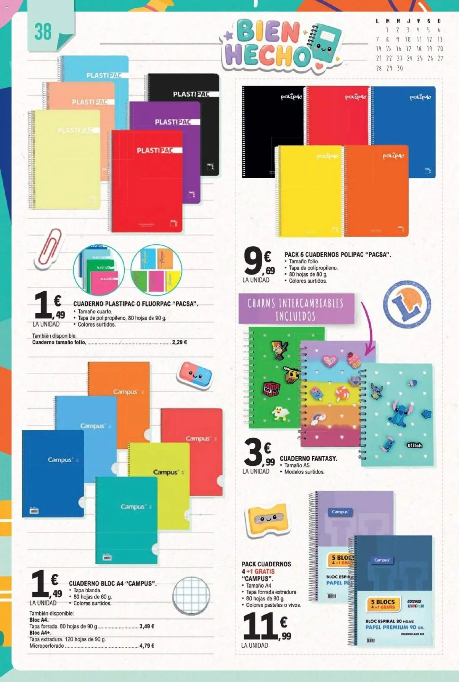 E.Leclerc Miranda de Ebro │ válido desde el 10/08/2026 | Página: 38 | Productos: Cuadernos