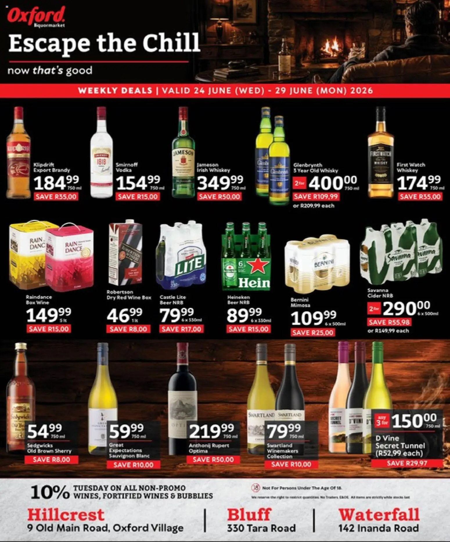 New Oxford Freshmarket catalogue – valid from 02/09/2026 | Page: 14 | Products: Watch, Box, Beer, Whiskey