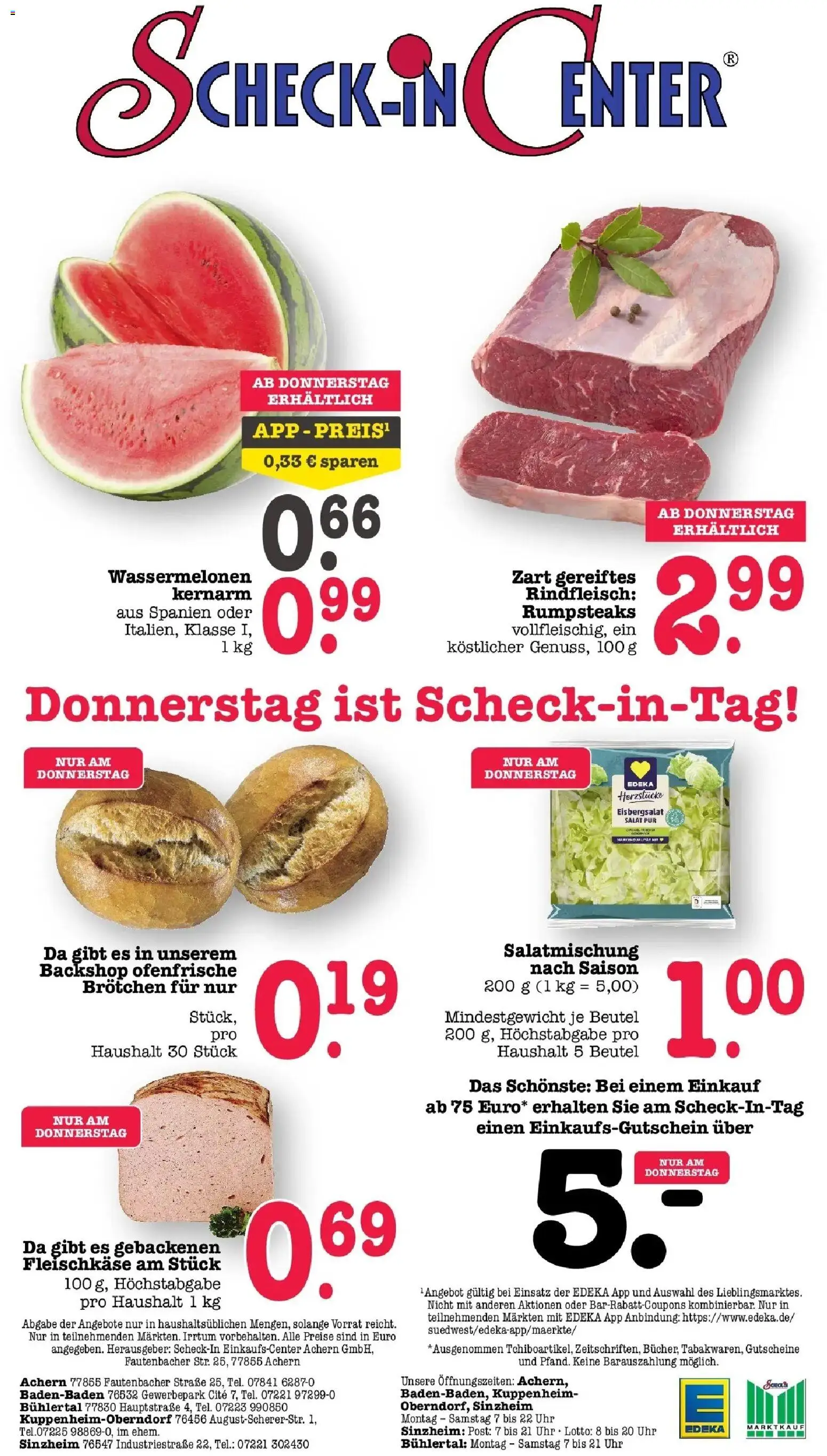 Edeka Prospekt Bühlertal (ab 10.08.2026) » Angebote Online | Seite: 78 | Produkte: Eisbergsalat, Ofenfrische, Salat, Uhr