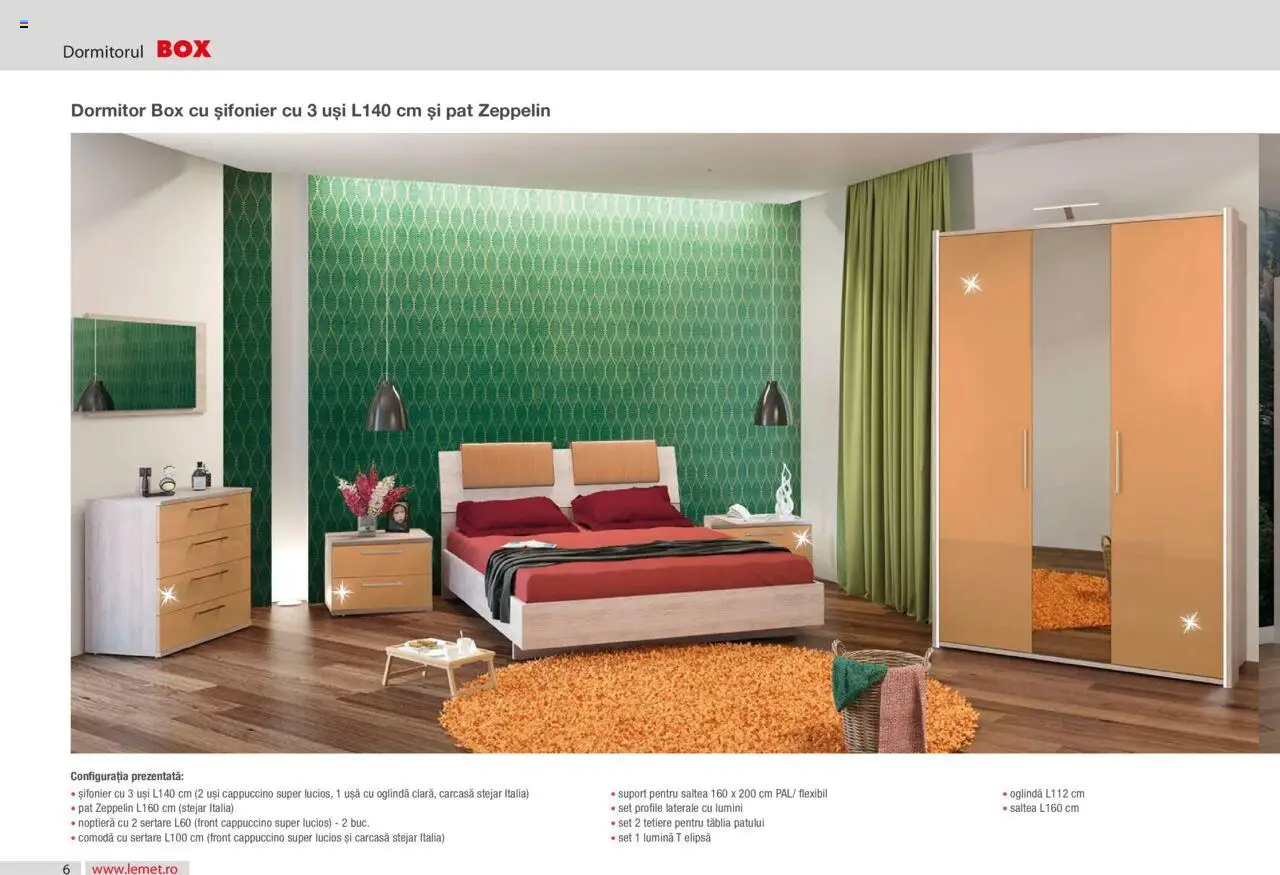 Noul catalog Lem’s – valabil de la 17.11.2023 | Pagină: 6 | Produse: Șifonier, Noptieră, Comodă, Oglindă
