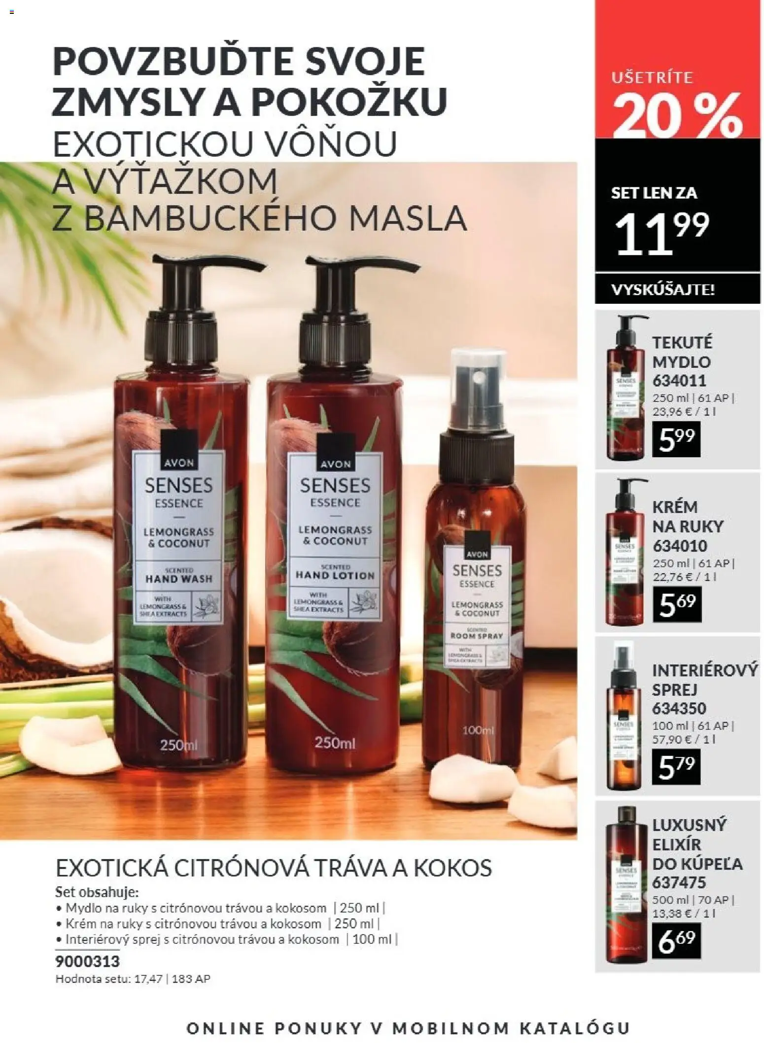 Nové Avon akcie – leták je platný od 01.09.2026 | Strana: 214 | Produkty: Kokos, Krém na ruky, Mydlo, Krém