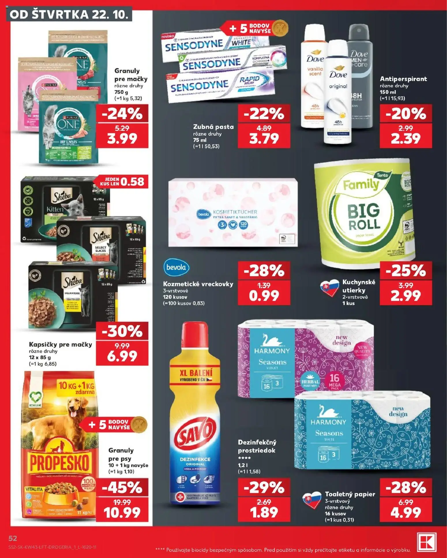 Kaufland SK akciós ujság - amely érvényes a következő dátumtól: 2026.10.22. | Oldal: 52