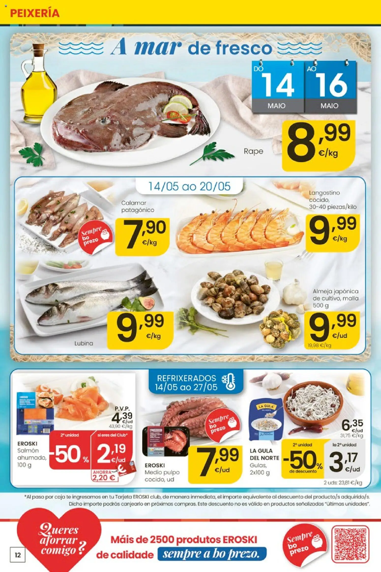 Eroski Quieres ahorrar conmigo │ válido desde el 14.05.2026 | Página: 12 | Productos: Té, Caja, Langostino