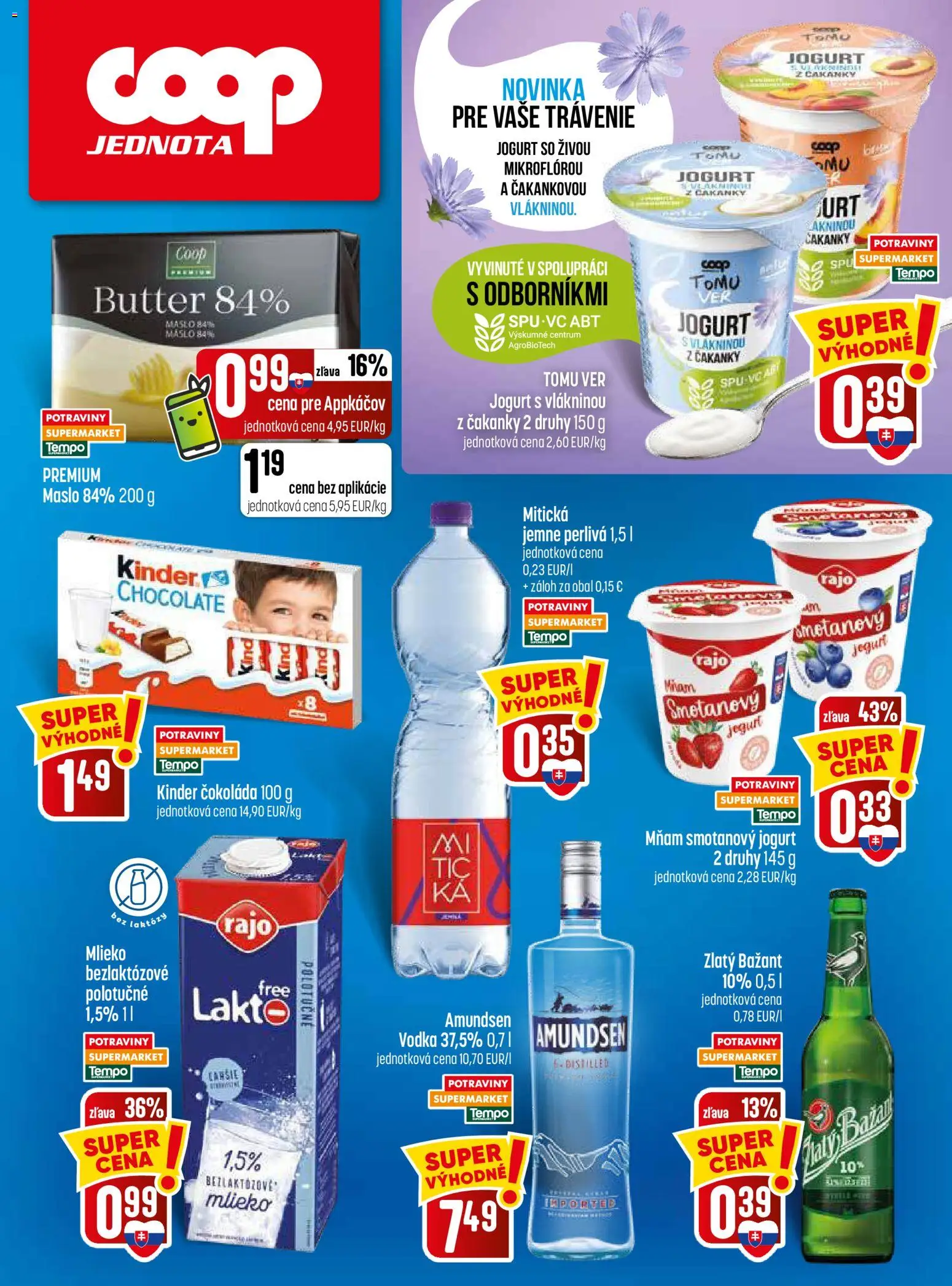 Nové COOP Jednota akcie – leták je platný od 03.09.2026 | Strana: 32 | Produkty: Jogurt, Kinder, Čokoláda, Smotanový jogurt