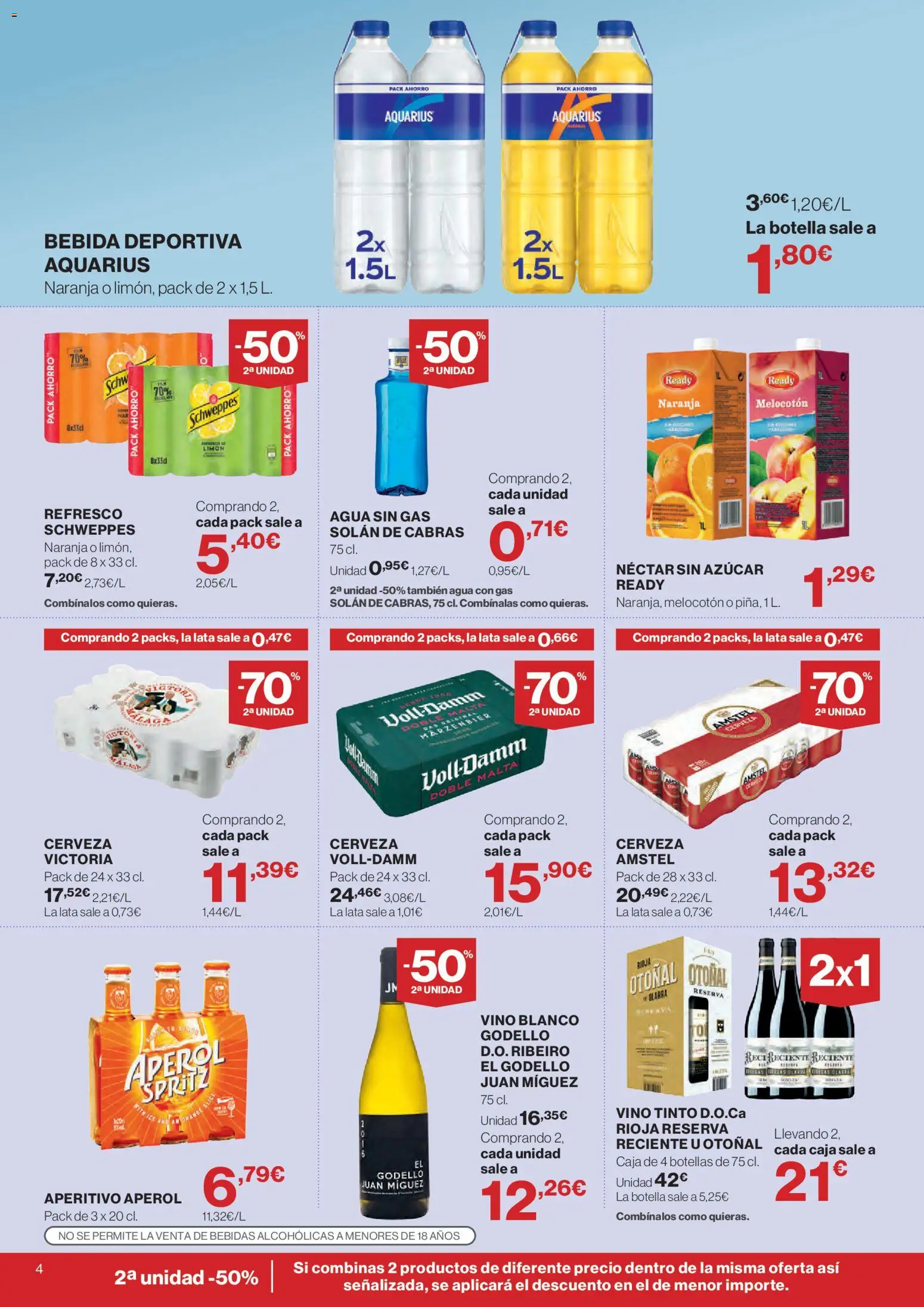 Hipercor catálogo │ válido desde el 24/09/2026 | Página: 4 | Productos: Vino tinto, Vino, Cerveza, Agua