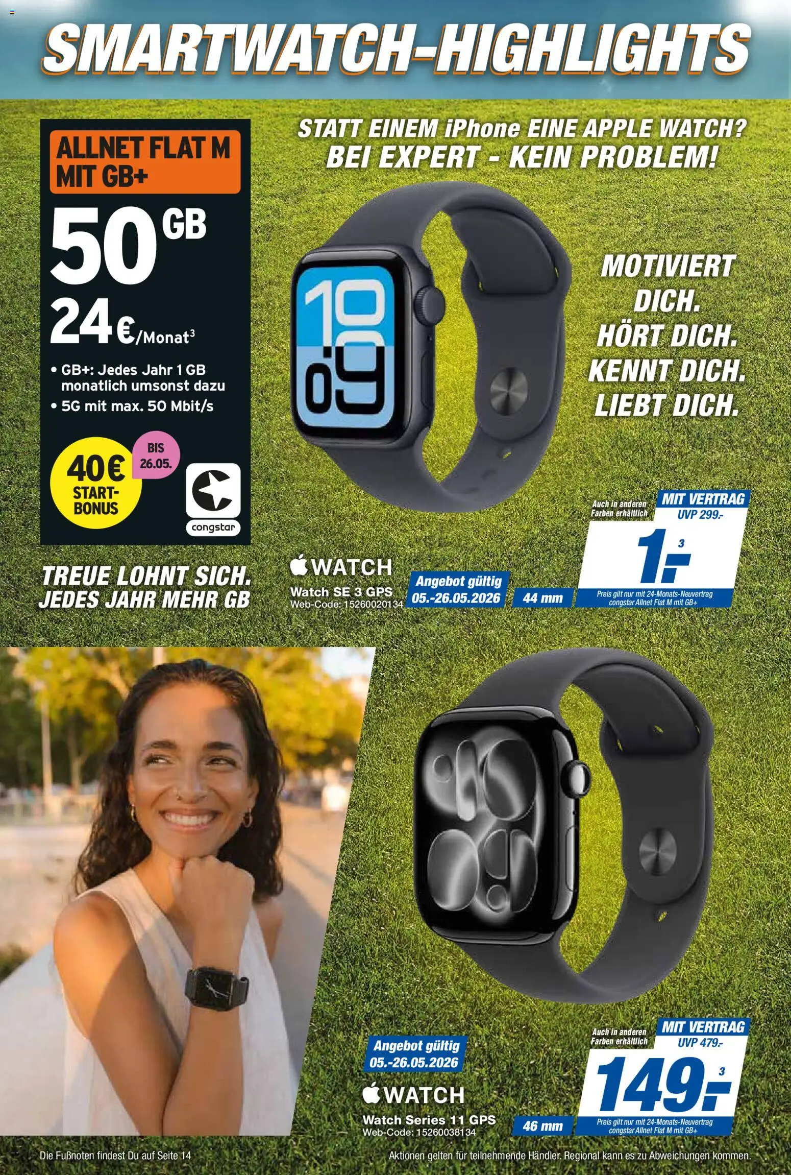 Expert Smarthphone Highlights im Mai – gültig ab 01.05.2026 | Seite: 12 | Produkte: Apple watch, Iphone, Apple