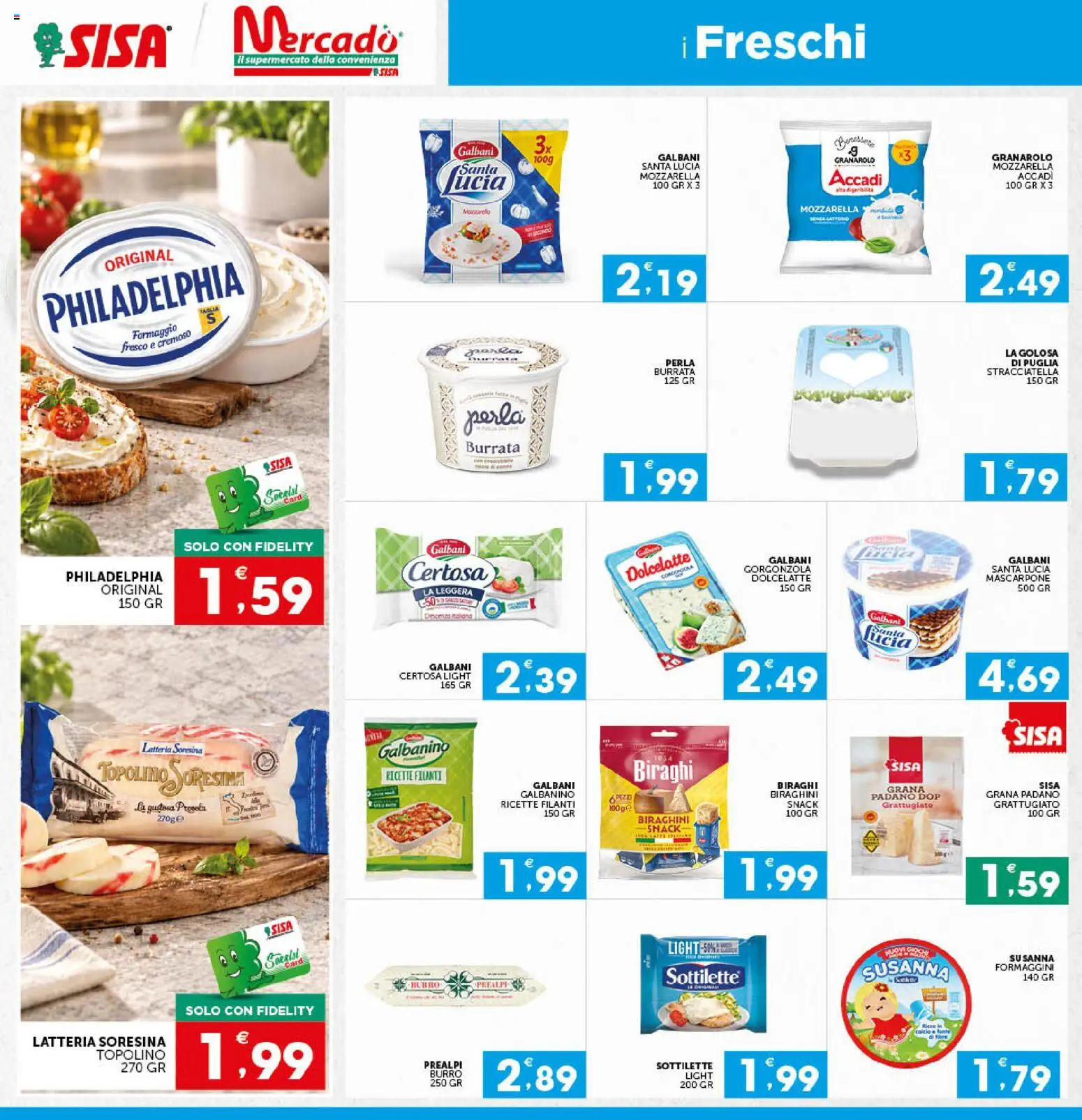 Volantino SISA del 29/10/2026 | Pagina: 10 | Prodotti: Formaggio, Burro, Grana Padano, Burrata
