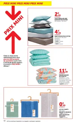 Super U - Prévisualisation de Super U catalogue valide à partir de 21.04.2026 | Page: 42 | Produits: Coton, Housse de couette, Douche, Couette