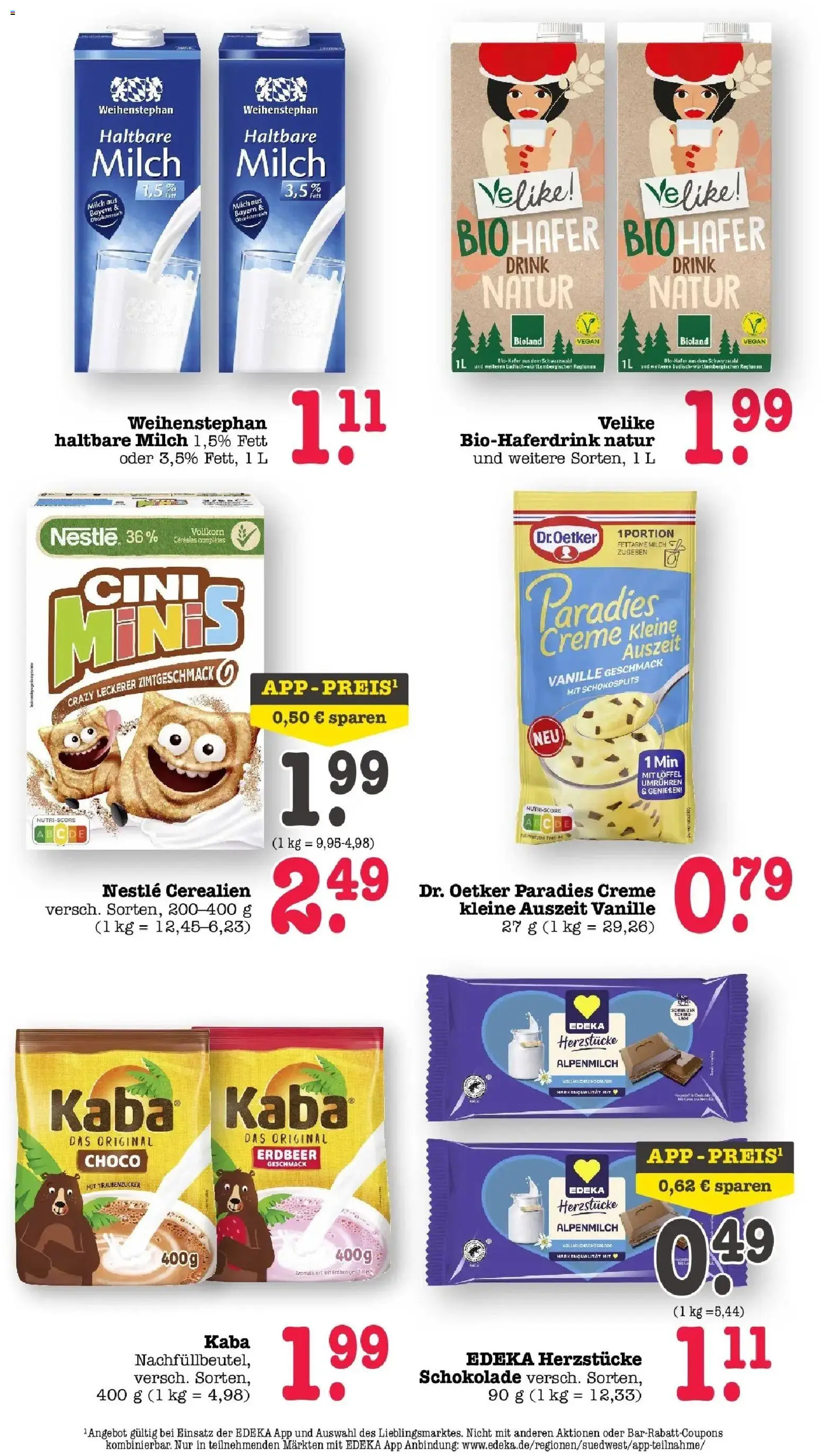 E center Prospekt Mainz-Weisenau (ab 26.10.2026) zum Blättern | Seite: 31 | Produkte: Milch, Schokolade, Milch 1,5%, Creme