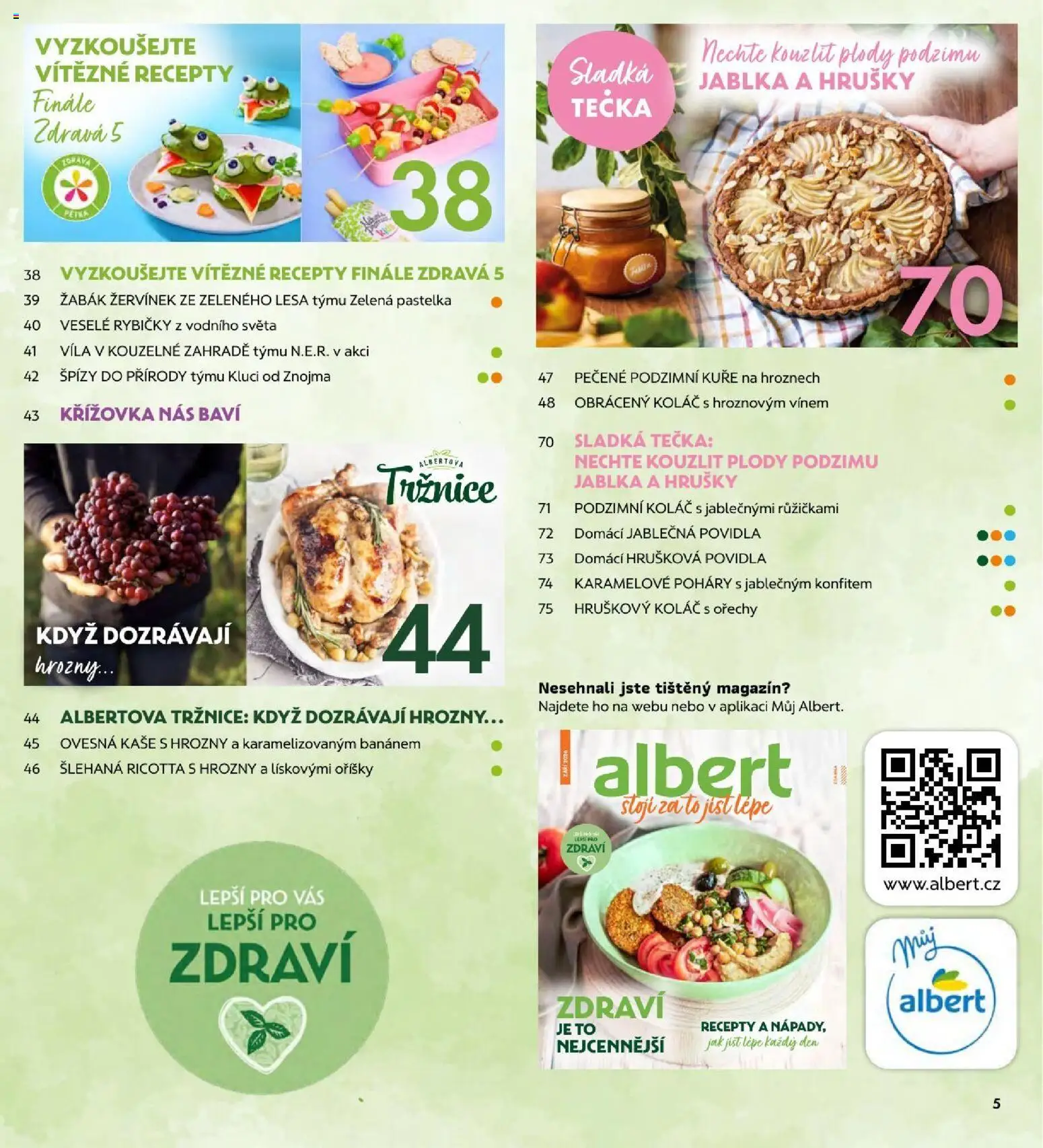 Albert magazín od 01.09.2026 | Strana: 5 | Produkty: Poháry, Jablka, Hrušky, Hrozny