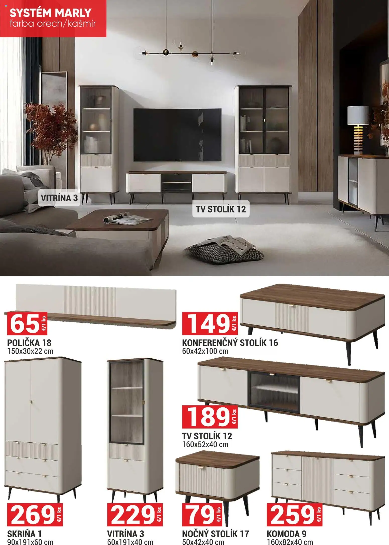 Nové Merkury Market akcie – leták je platný od 01.07.2026 | Strana: 3 | Produkty: Tv, Tv stolik, Skriňa, Nočný stolík