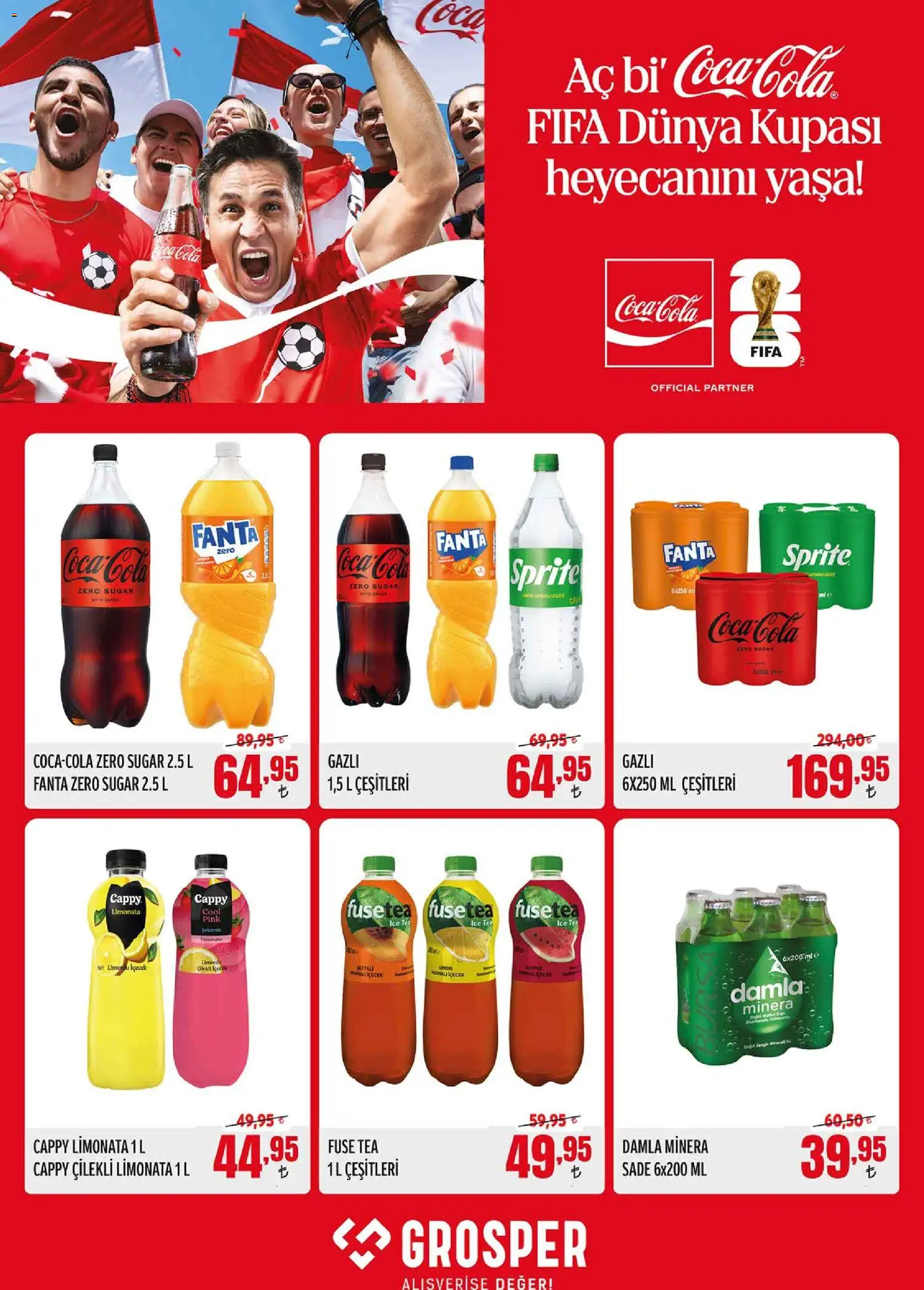 Grosper Katalog - 20.05.2026 tarihinden itibaren geçerlidir | Sayfa: 17 | Ürünler: Fuse tea, Limonata, Fanta, Sprite
