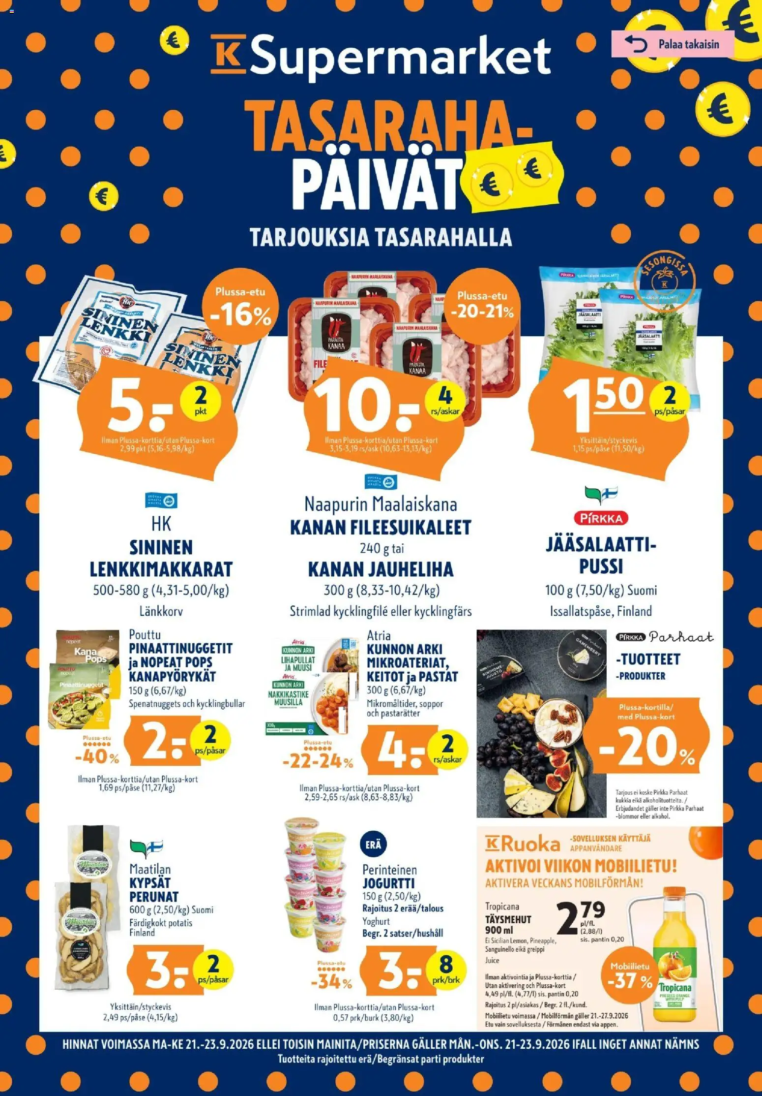 K-Supermarket tarjoukset – voimassa 21/09/2026 alkaen | Sivu: 1
