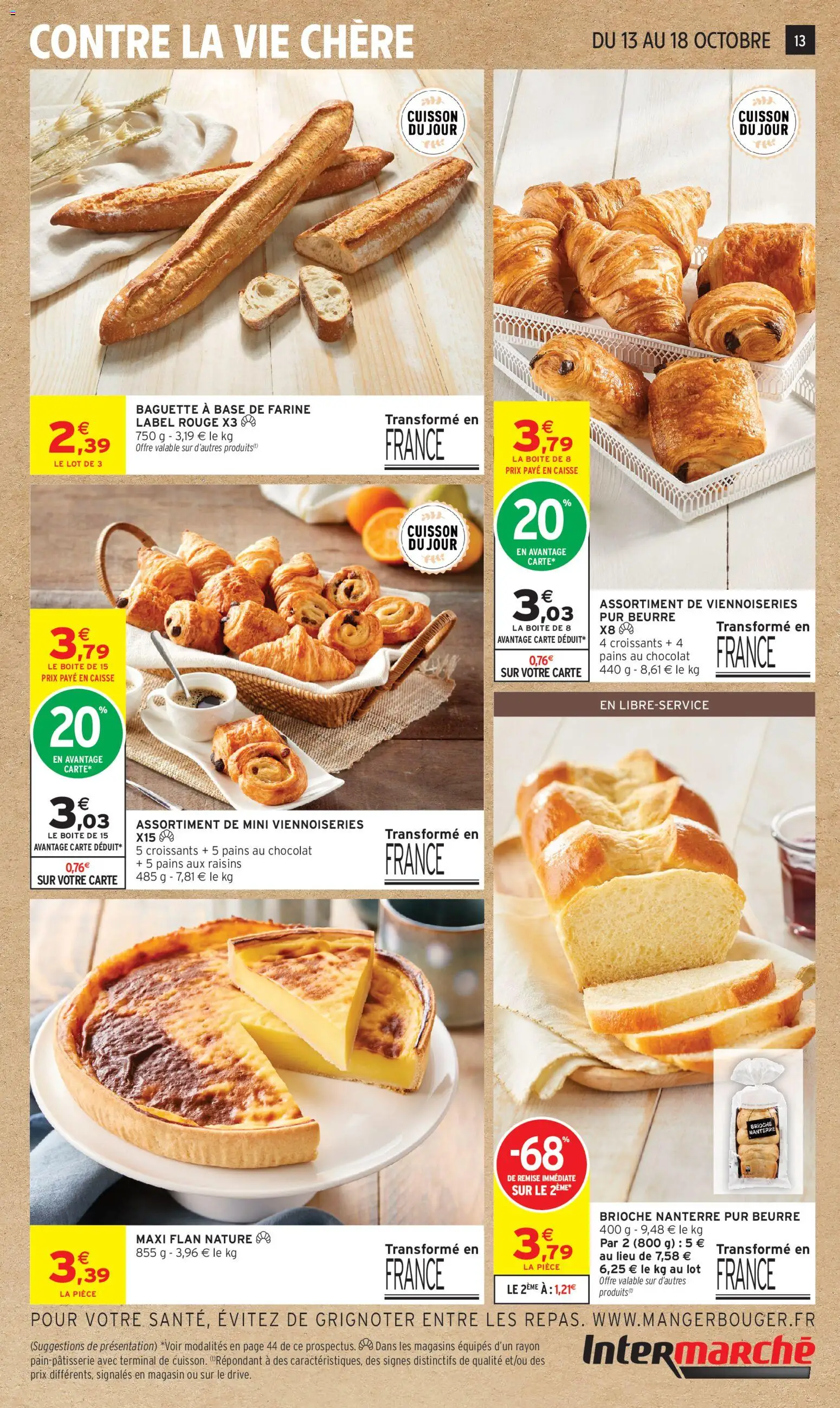 {H1} | Page: 13 | Produits: Baguette, Brioche, Viennoiseries, Beurre