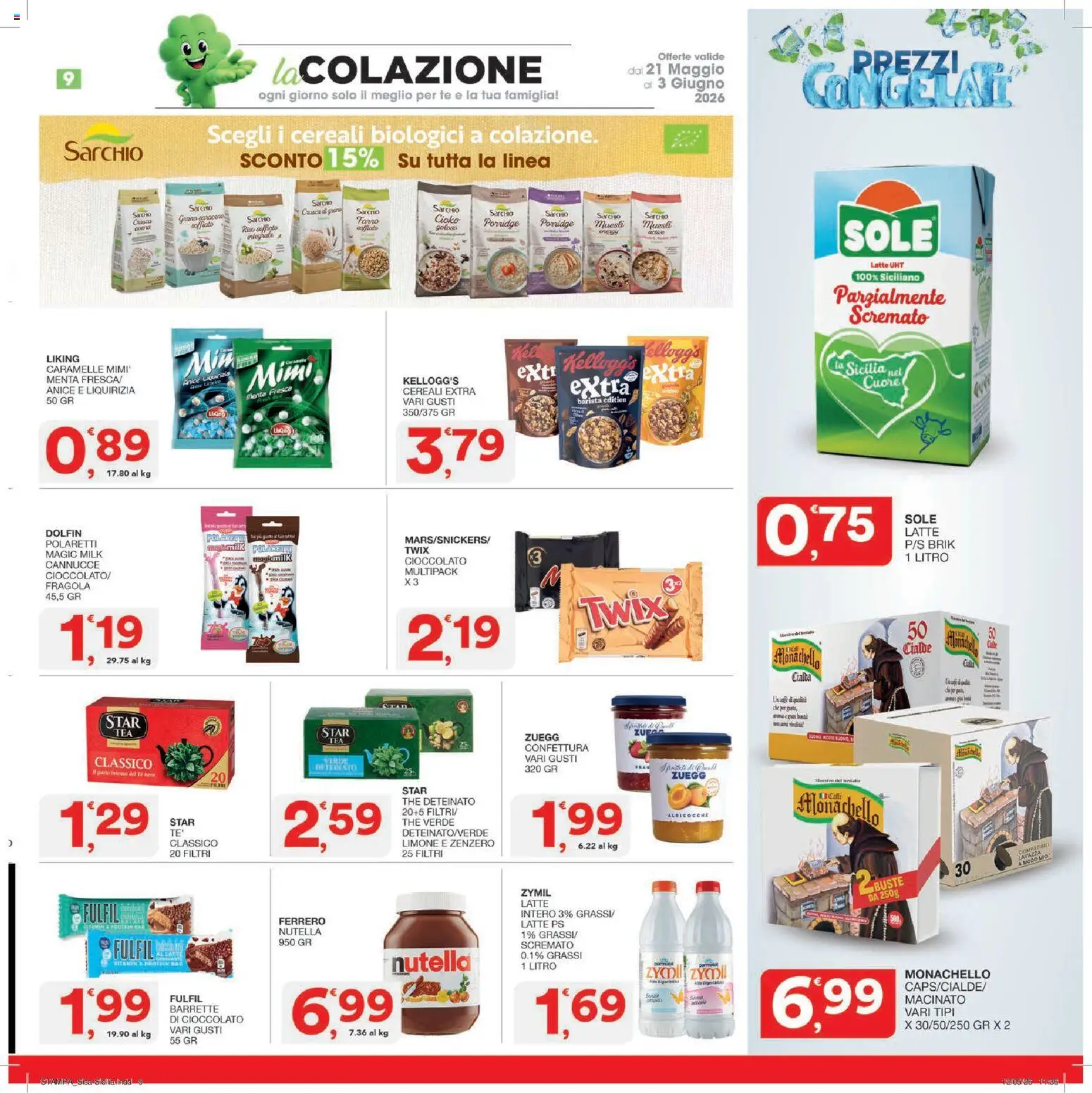 Volantino SISA del 21.05.2026 | Pagina: 9 | Prodotti: Caramelle, The, Menta, Lavazza