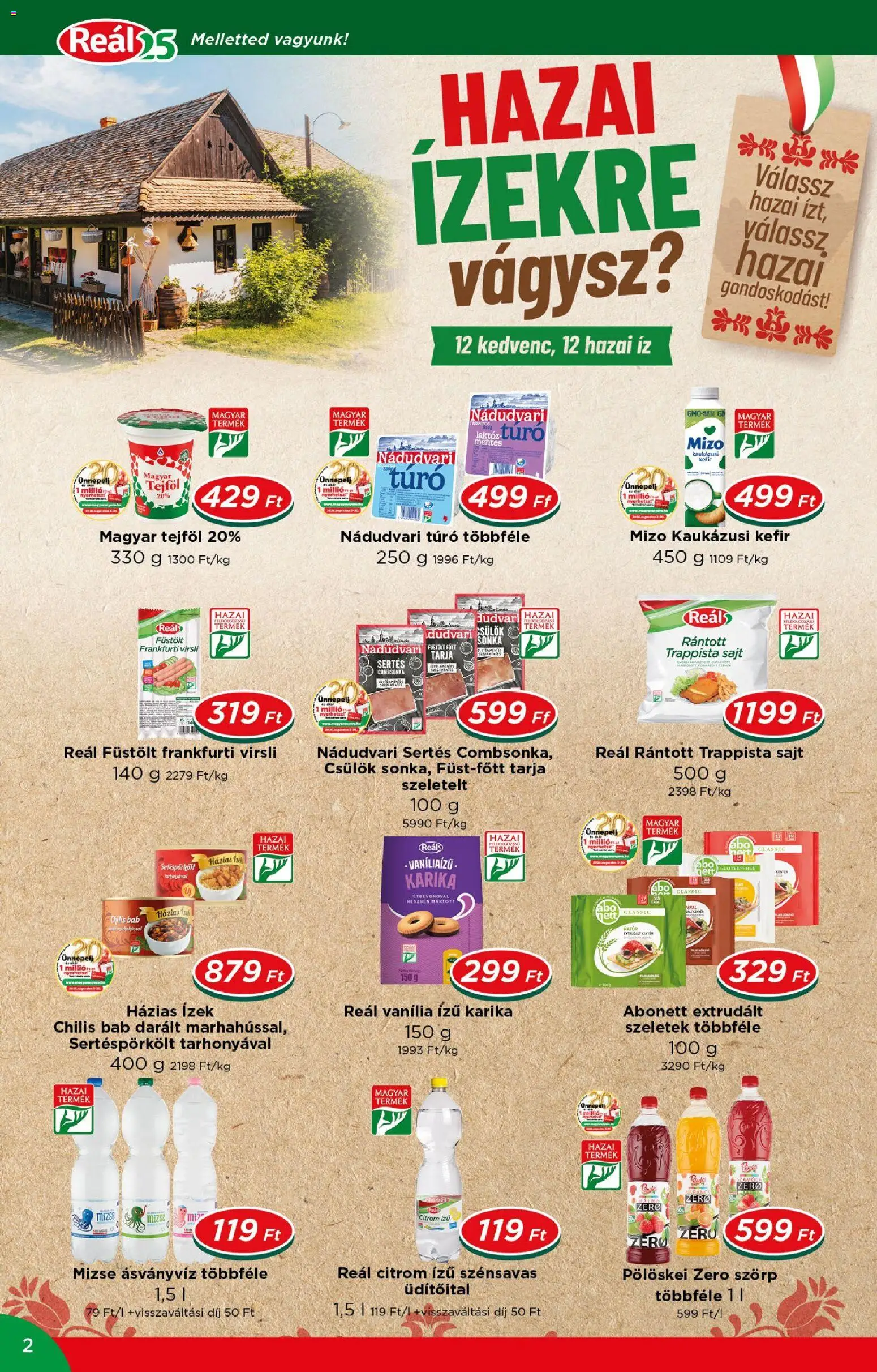 Reál akciós ujság - amely érvényes a következő dátumtól: 2026.08.05. | Oldal: 2 | Termékek: Tarja, Sonka, Chilis bab, Combsonka