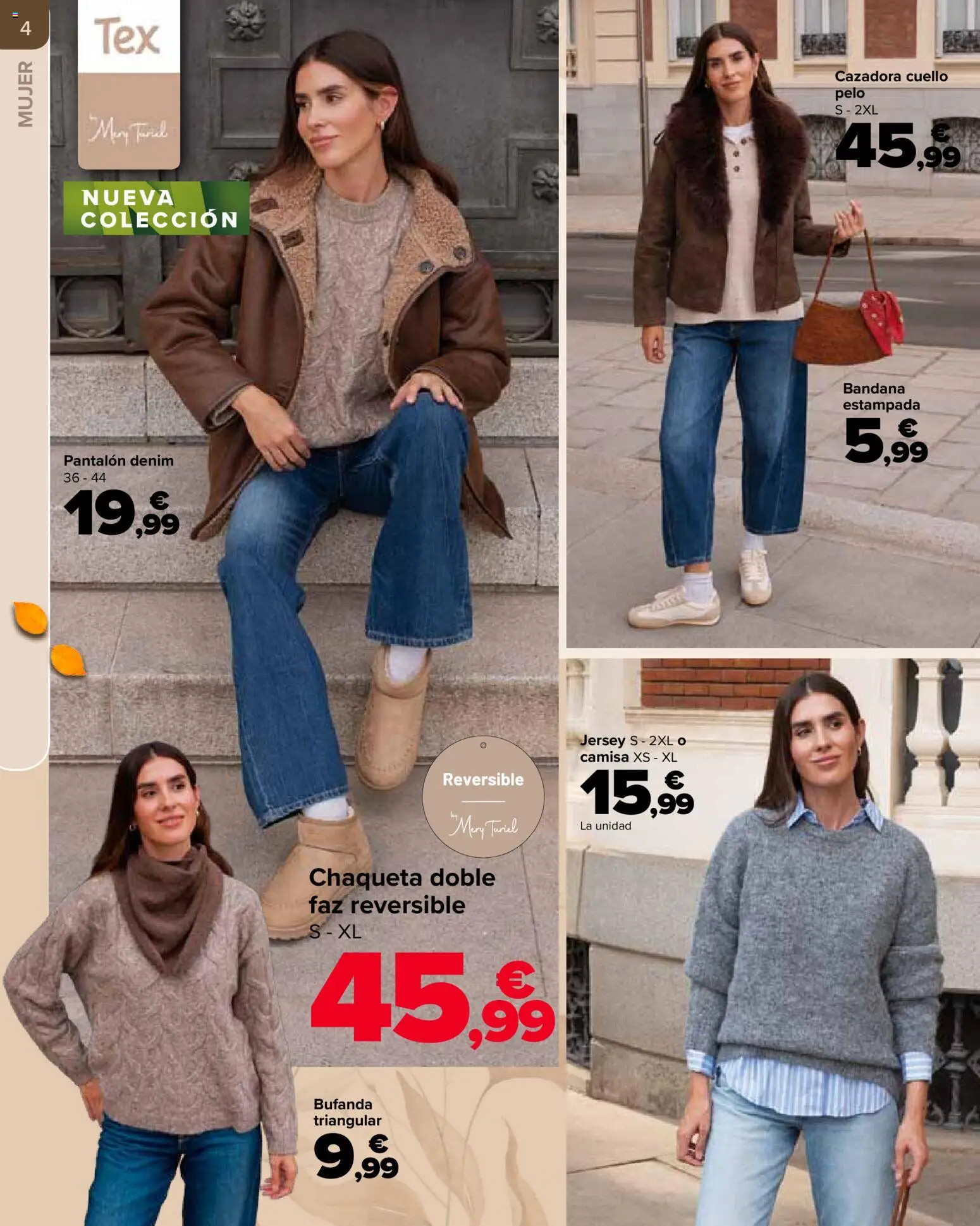 Carrefour Otoño │ válido desde el 20/10/2026 | Página: 4 | Productos: Camisa, Chaqueta, Bufanda