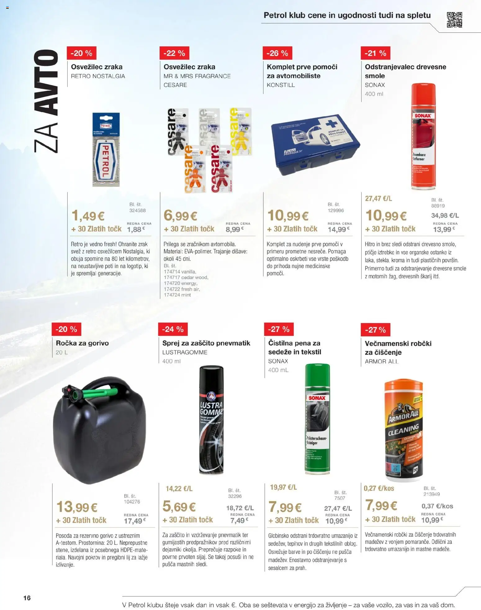 Novi Petrol katalog ponudbe – veljaven od 01.09.2026 | Stran: 16 | Izdelki: Robčki