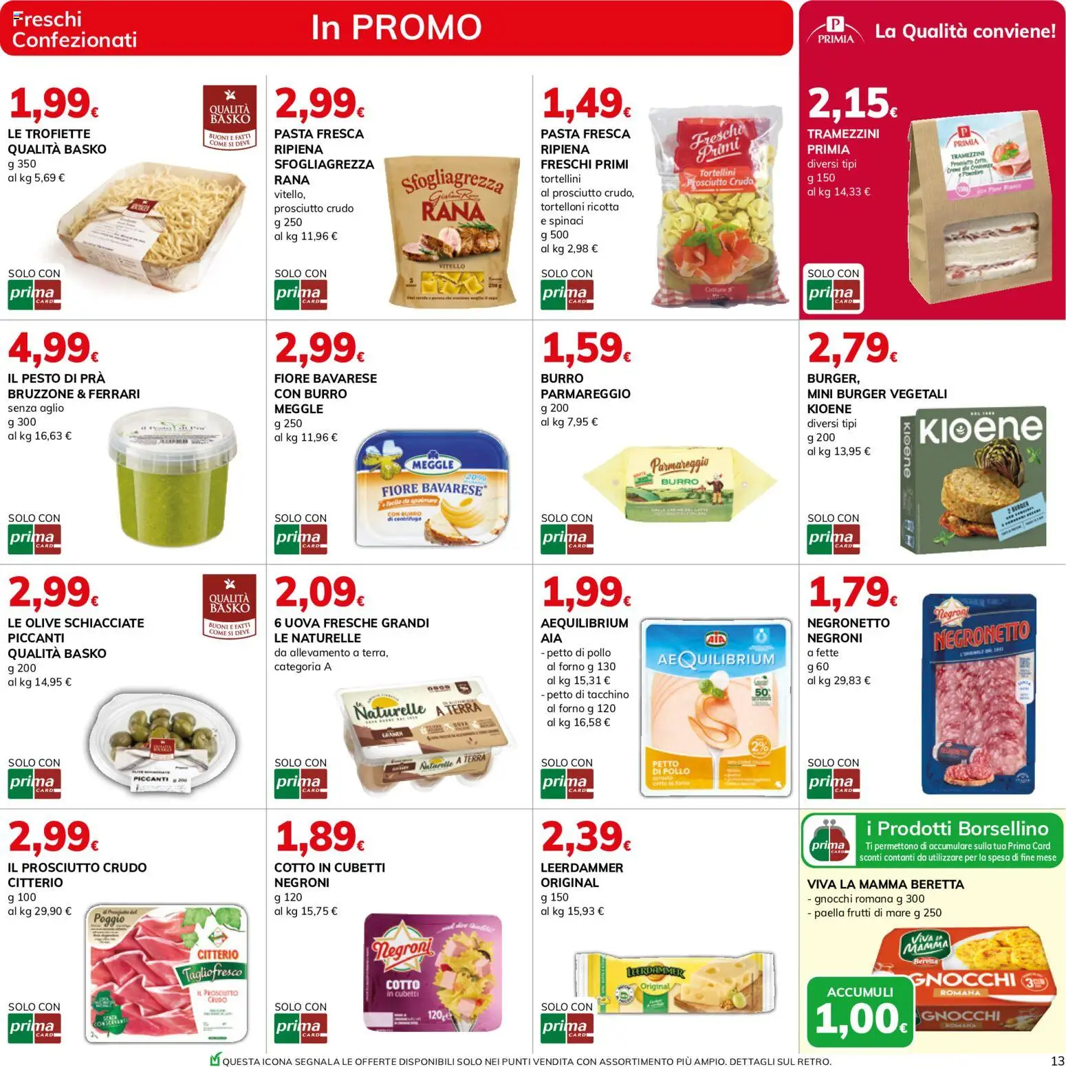 Volantino Basko del 29/09/2026 | Pagina: 13 | Prodotti: Spinaci, Ricotta, Tortelloni, Gnocchi