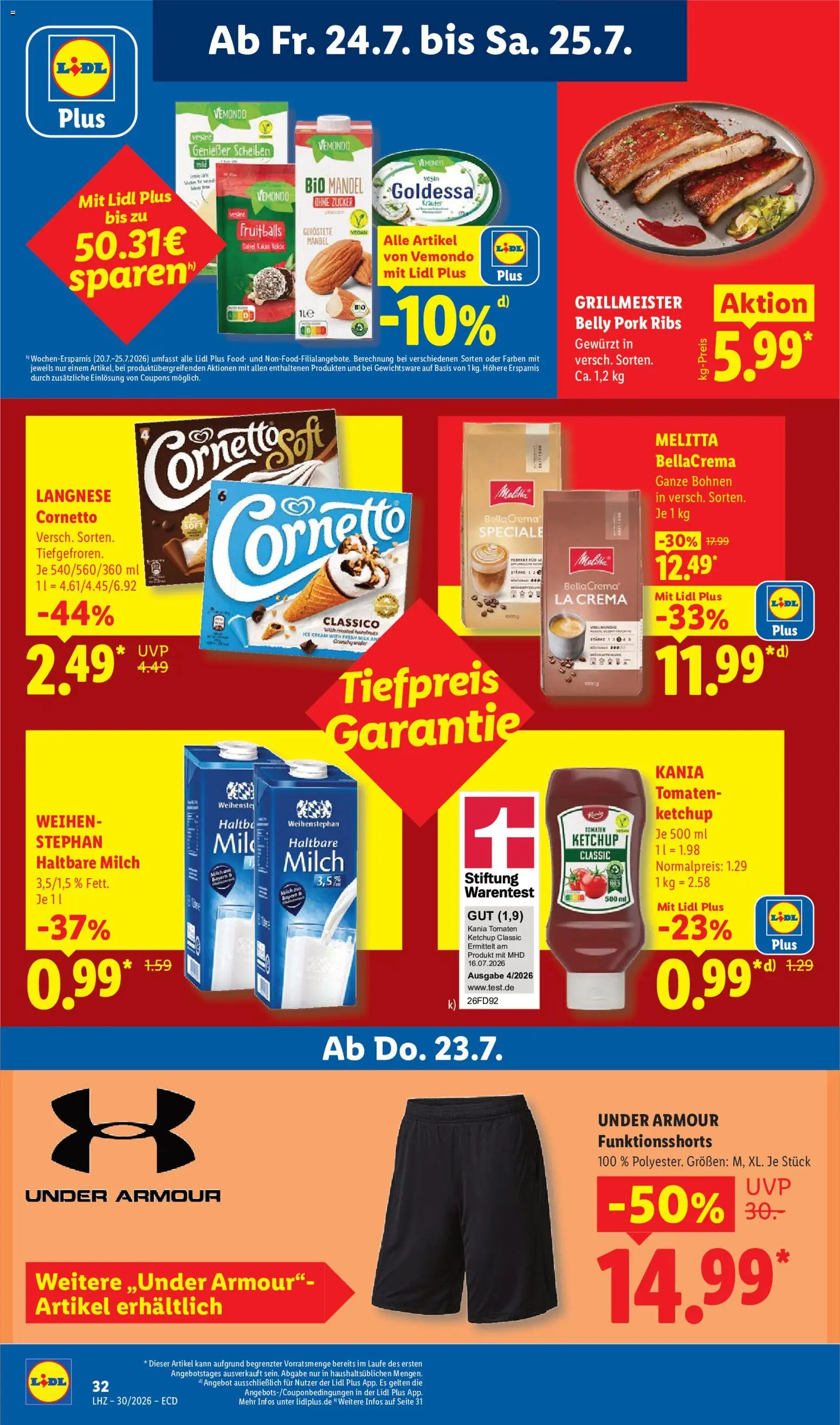 Lidl Německo leták od 20.07.2026 | Strana: 68 | Produkty: Vegan, Crema, Kakao, Goldessa
