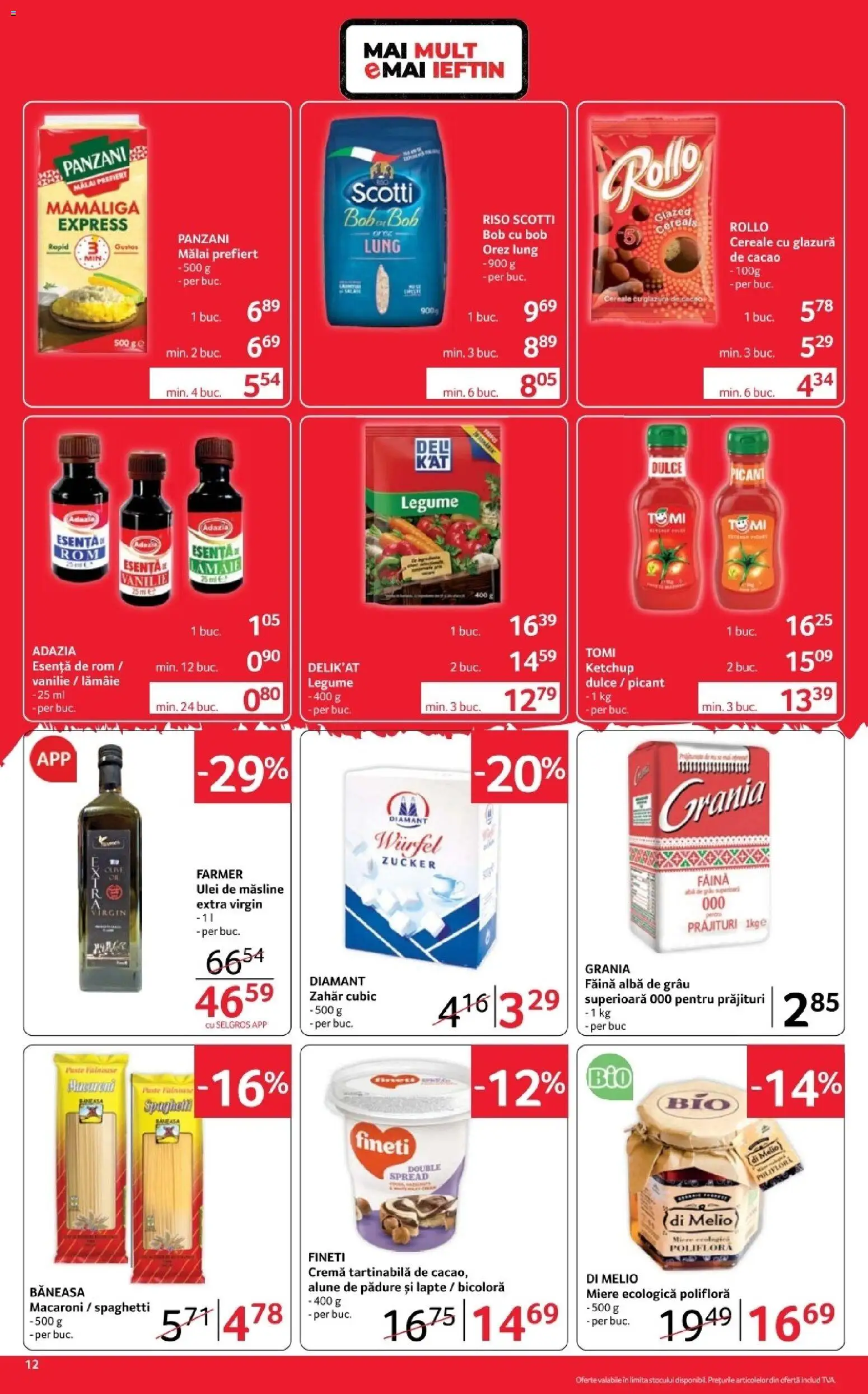 Noul catalog Selgros – valabil de la 30.10.2026 | Pagină: 12 | Produse: Măsline, Ulei de masline, Cereale, Zahăr