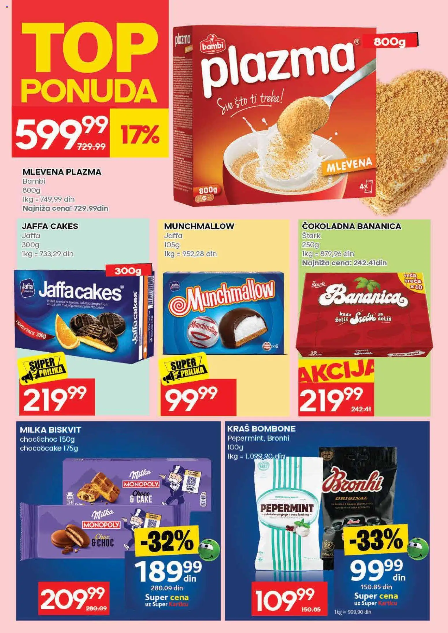 Mercator katalog - važi od 16.07.2026 | Strana: 22 | Proizvode: Munchmallow, Sto, Mlevena plazma, Plazma