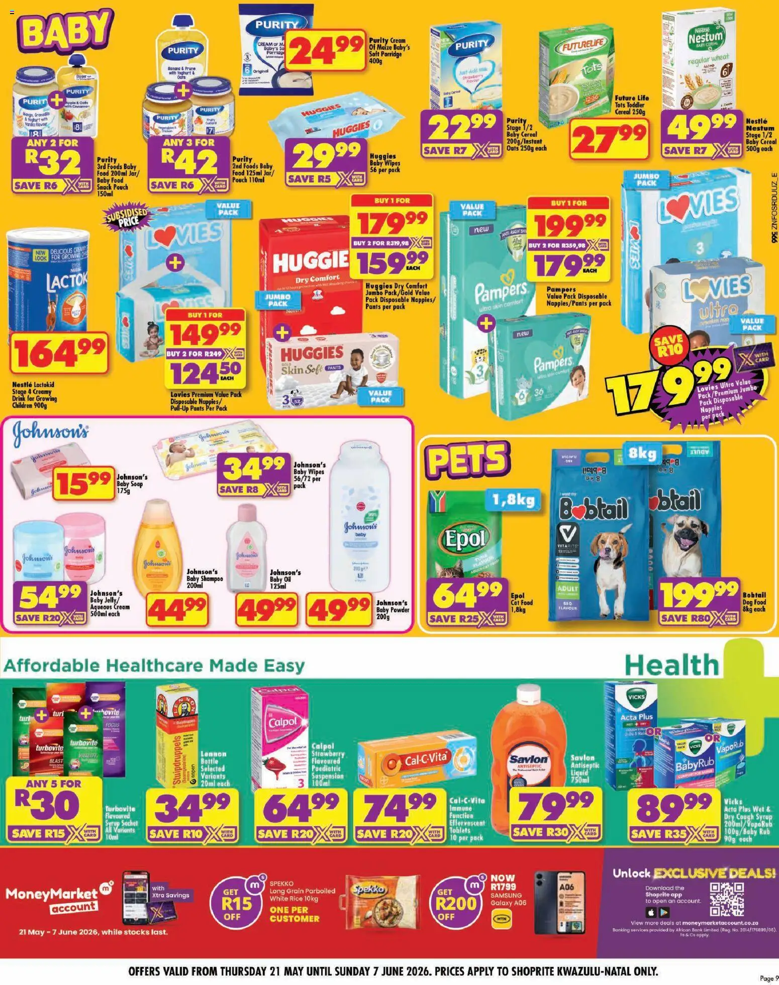 New Shoprite catalogue – valid from 21.05.2026 | Page: 9 | Products: Oats, Oil, Shampoo, Syrup