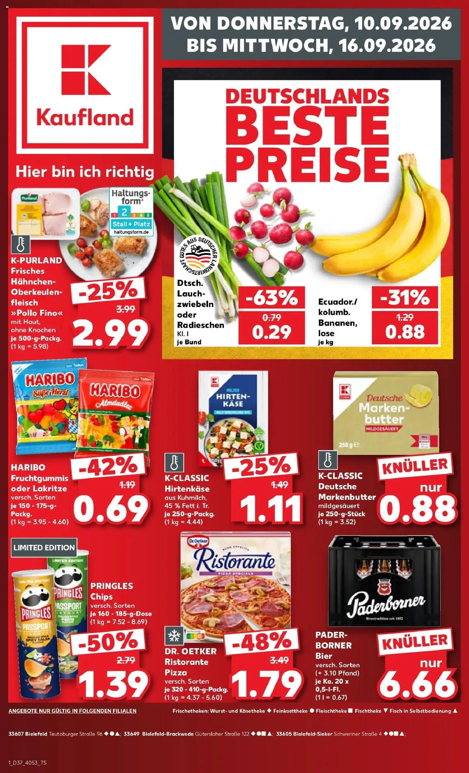 Prospekt Kaufland ab 10.09.2026 » Angebote Online zum Blättern | Seite: 1 | Produkte: Ristorante, Pringles, Chips, Lauch