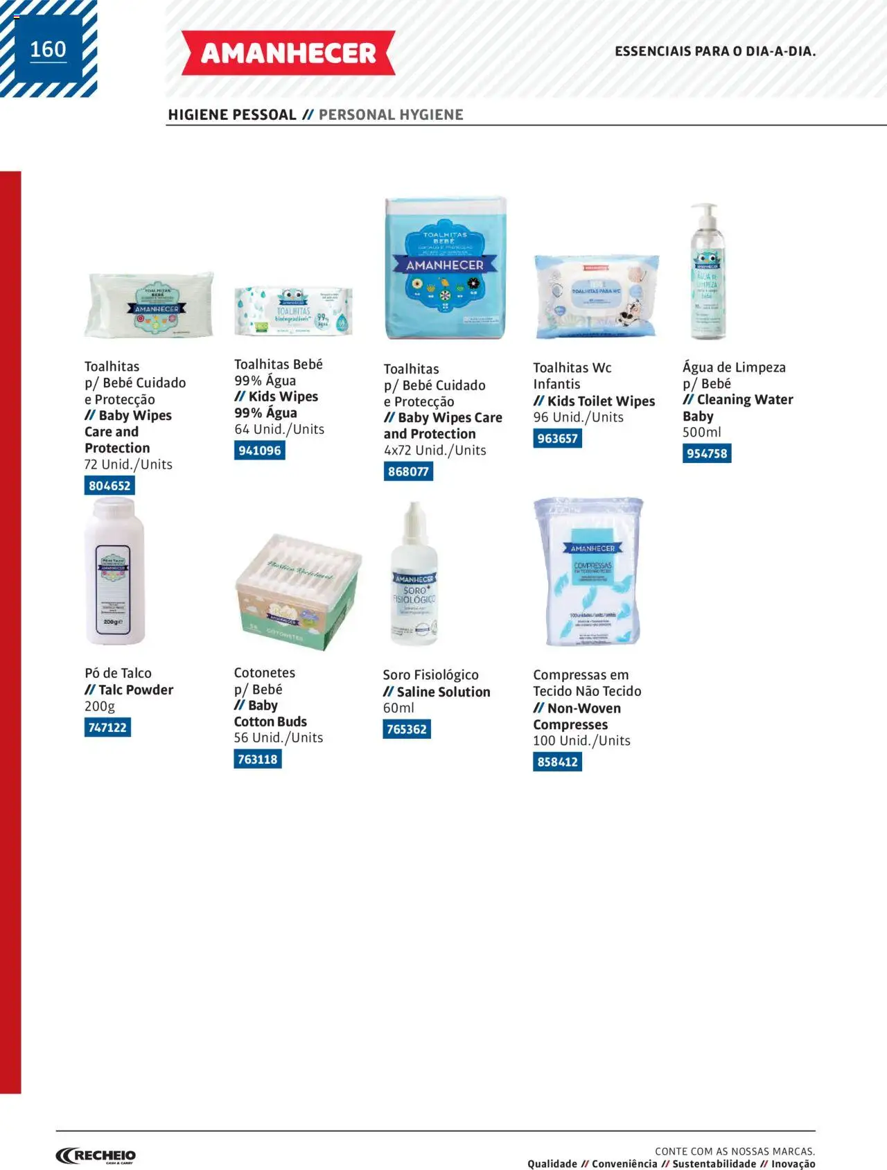 Recheio AS NOSSAS MARCAS │ válido de 19/12/2023 | Página: 160 | Produtos: Pó, Cotonetes