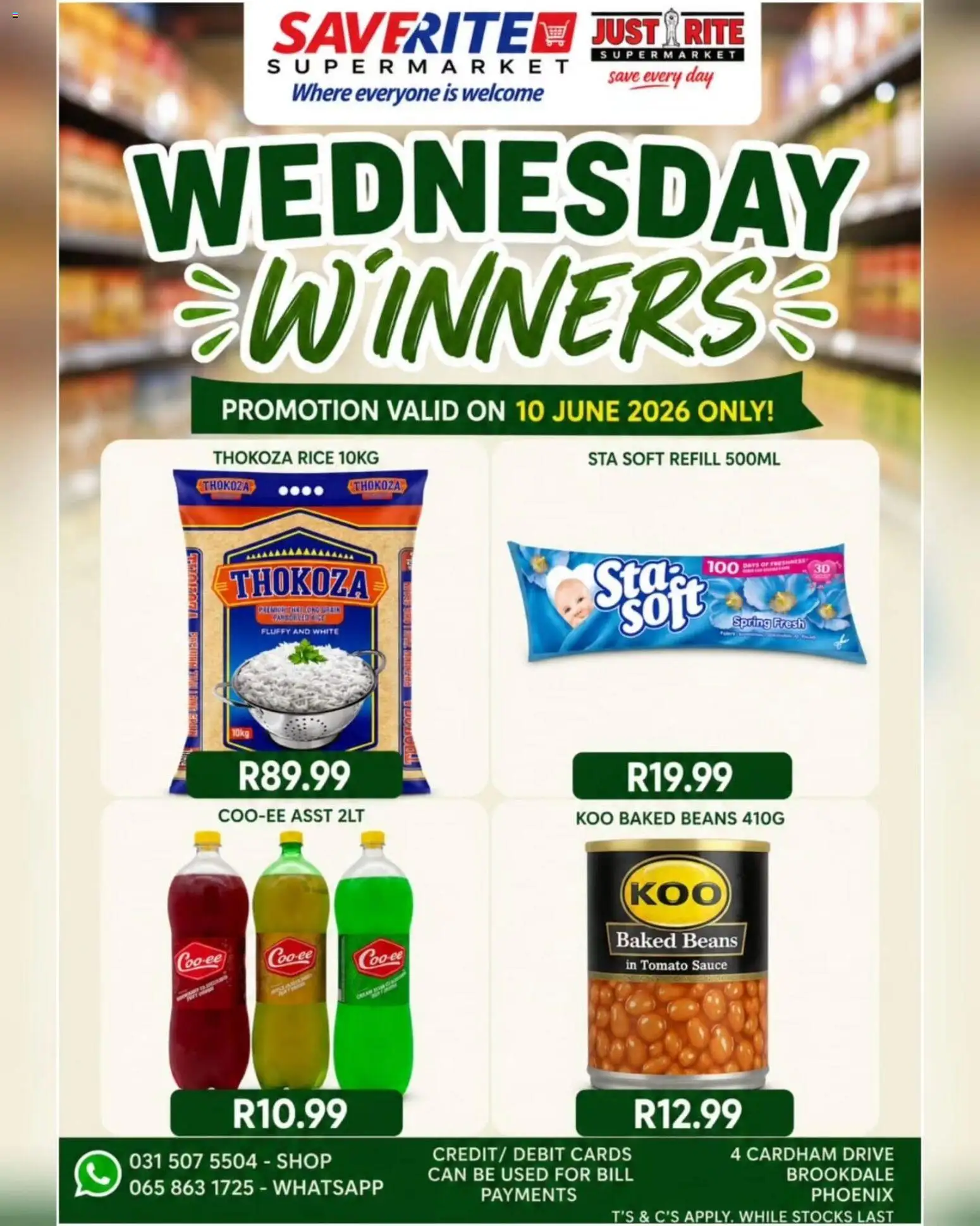 New Saverite catalogue – valid from 10.06.2026 | Page: 2 | Products: Beans, Baked beans, Rice, Sauce