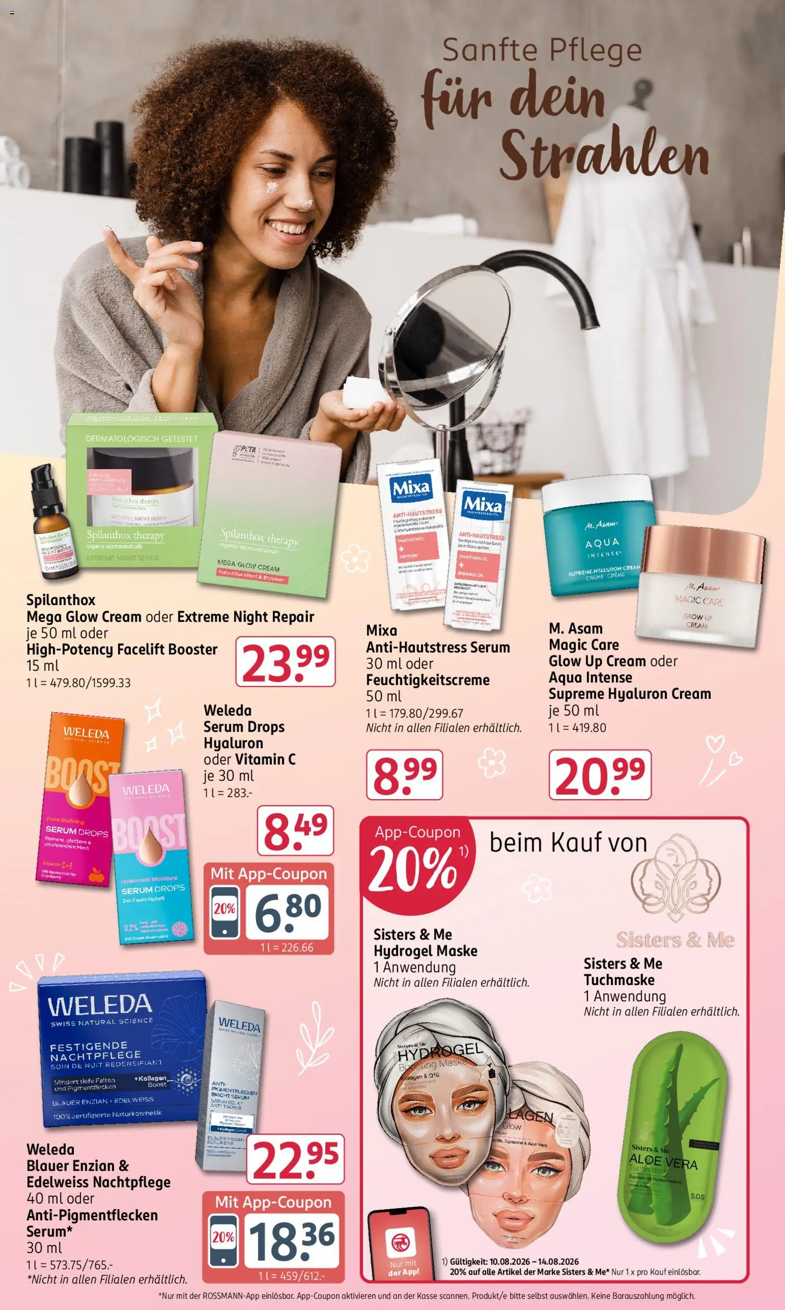 Rossmann Prospekt – gültig ab 10.08.2026 | Seite: 13 | Produkte: Creme, Maske, Serum, Tuchmaske