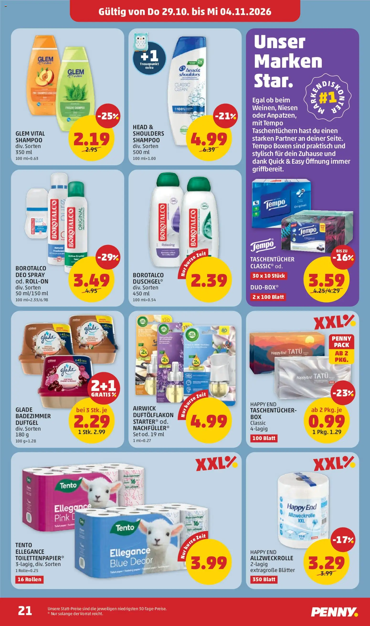 Penny Markt Flugblatt gültig ab 29.10.2026 | Seite: 21 | Produkte: Shampoo