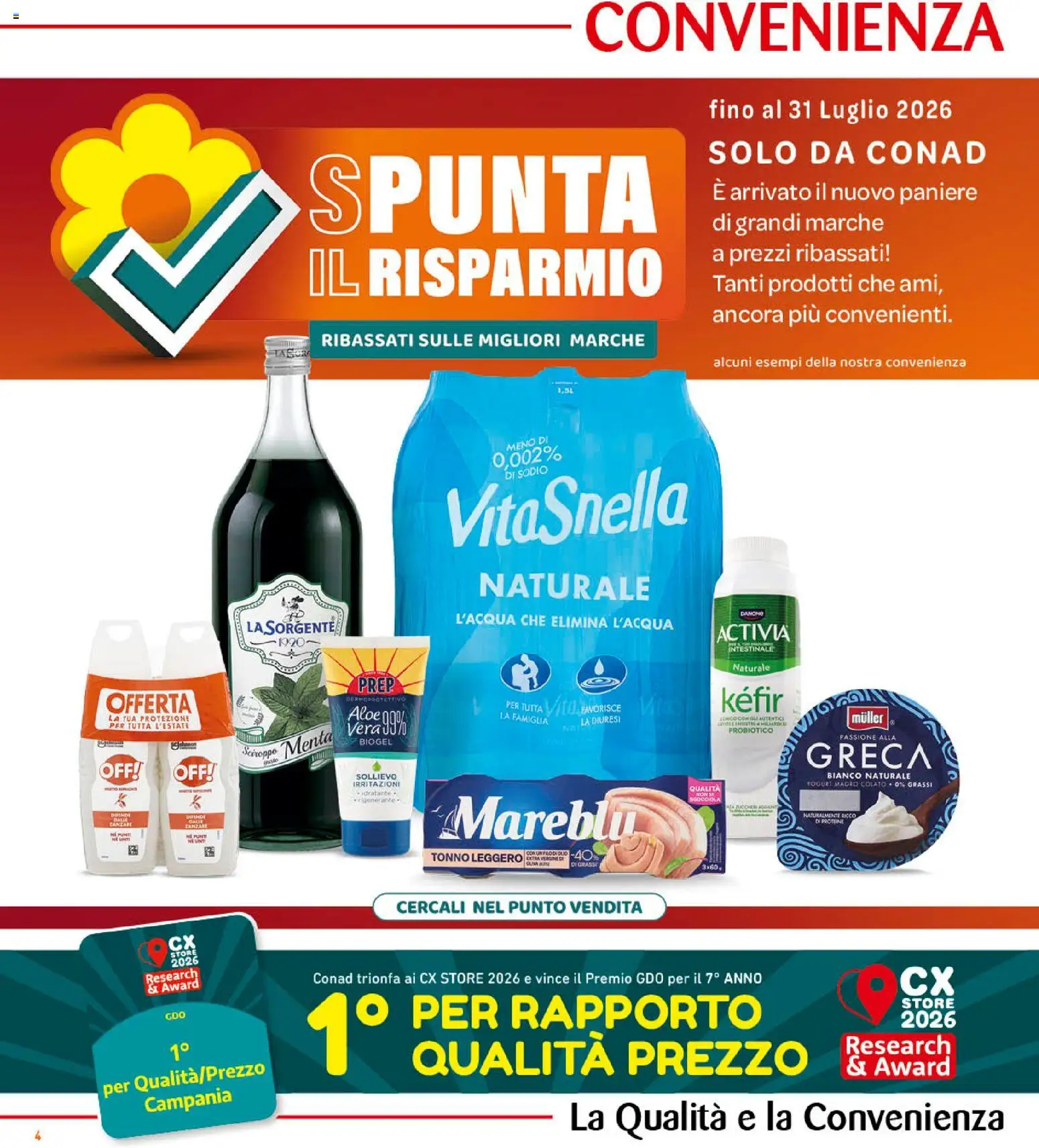 Volantino Conad del 08/07/2026 | Pagina: 4 | Prodotti: Olive, The, Menta, Aloe vera