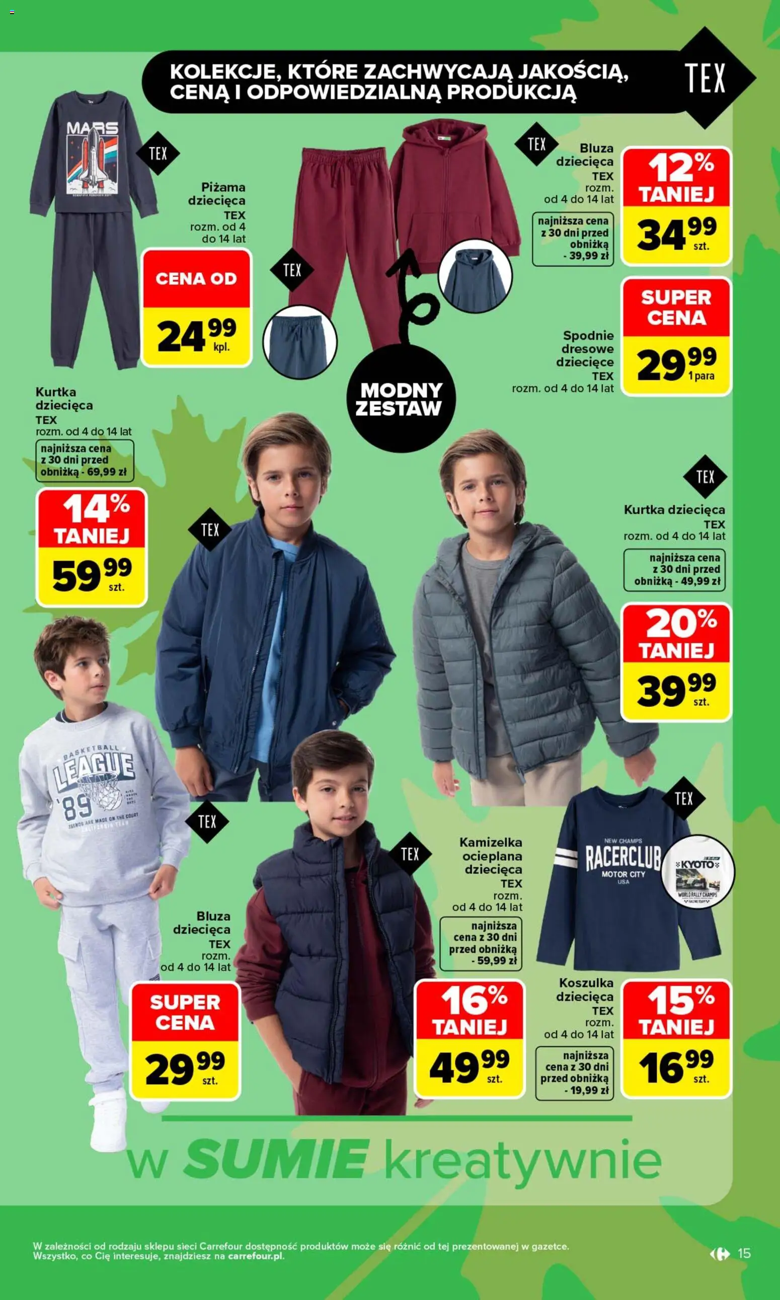 Carrefour gazetka - Zanosi się na świetne okazje od 31.08.2026 | Strona: 15 | Produkty: Kamizelka, Kurtka, Spodnie, Piżama