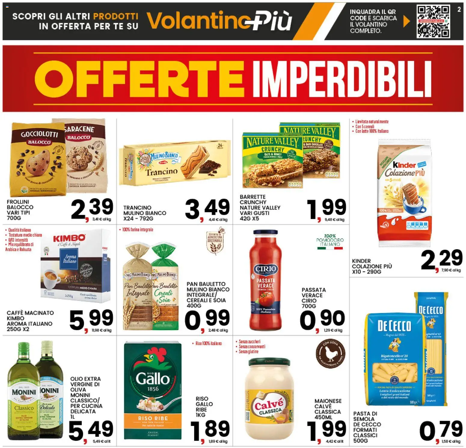 Volantino Interspar del 21/09/2026 | Pagina: 2 | Prodotti: Caffè, Olio, Farina, Kimbo