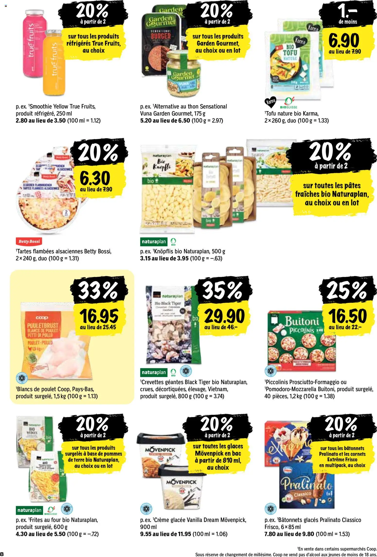 Coop aktionen FR – gültig ab 10.09.2026 | Seite: 8 | Produkte: Pouletbrust, Burger, Pizza, Tofu