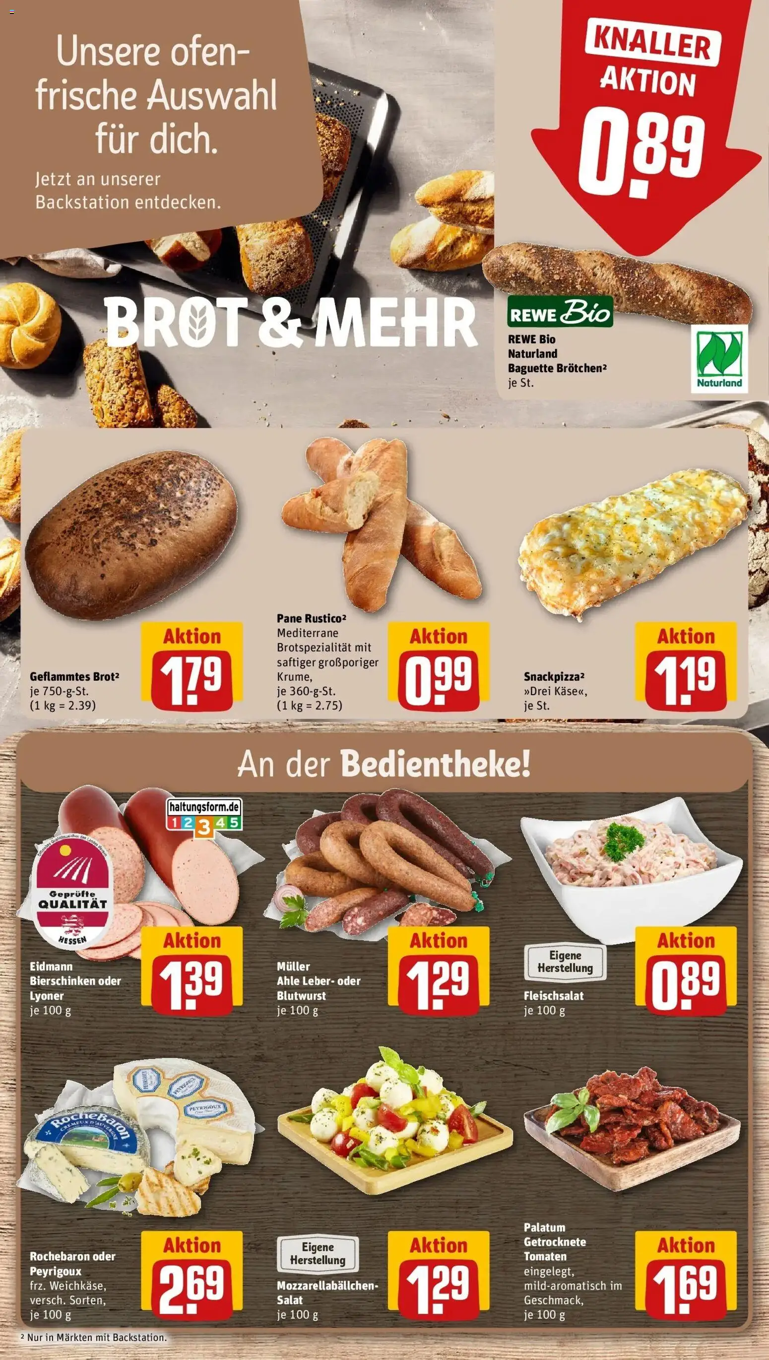 REWE Prospekt ab 24.08.2026 zum Blättern » Angebote | Seite: 11 | Produkte: Ofen, Pane, Brot, Salat